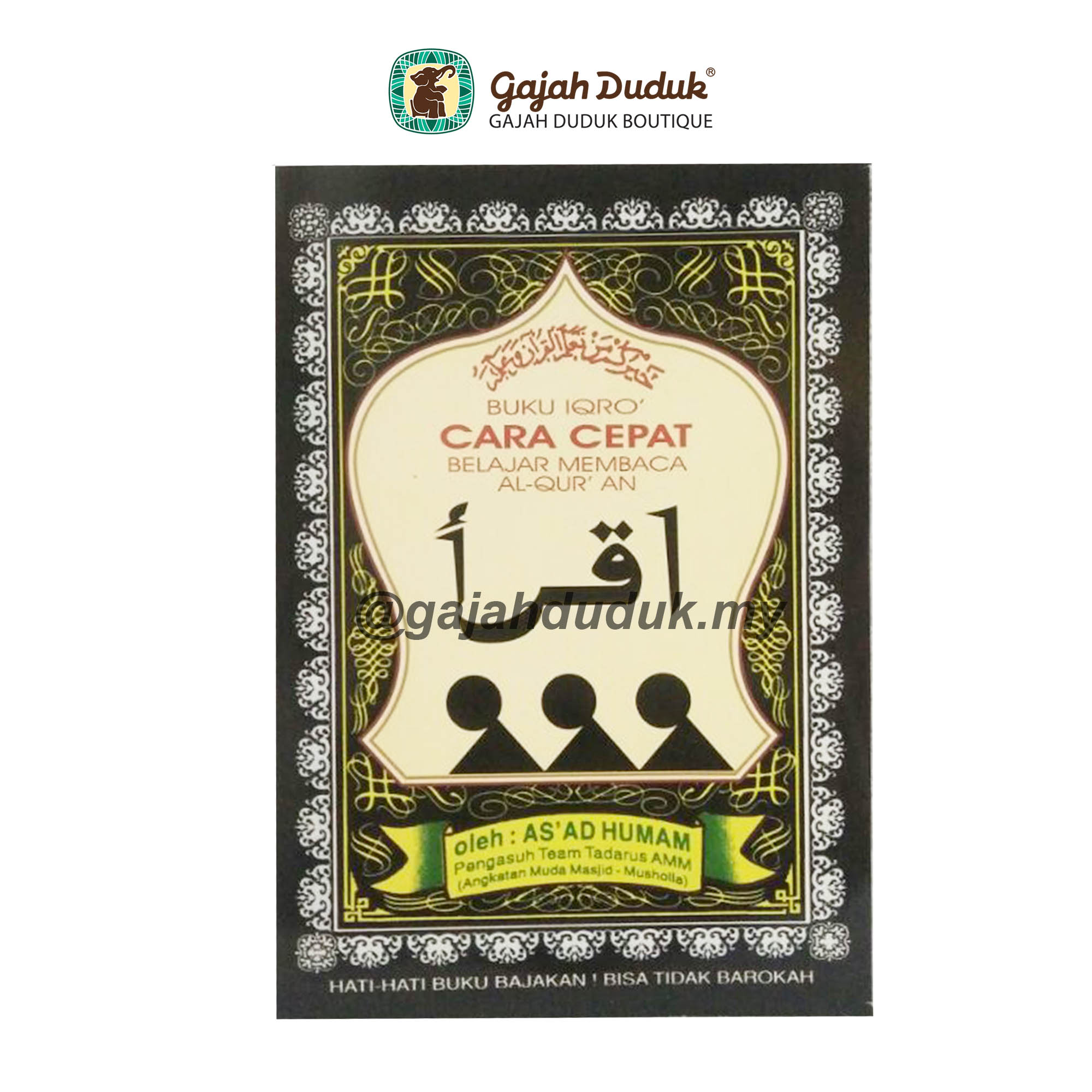 Buku Iqro' Edisi Lengkap 1-6 Kaedah Mudah Belajar Al-Quran (Edisi Hitam)