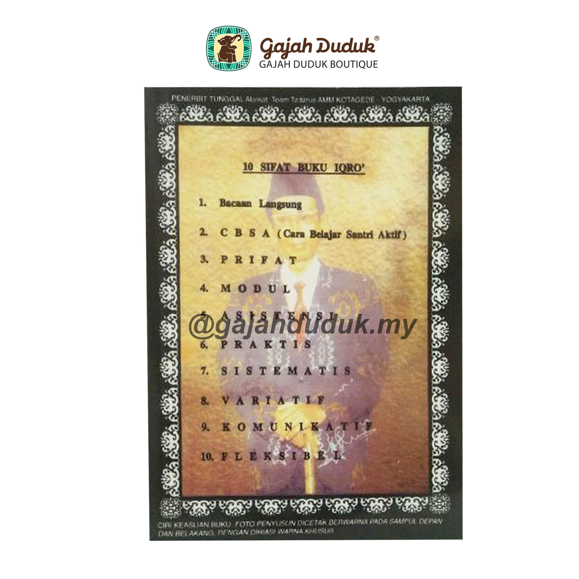 Buku Iqro' Edisi Lengkap 1-6 Kaedah Mudah Belajar Al-Quran (Edisi Hitam)