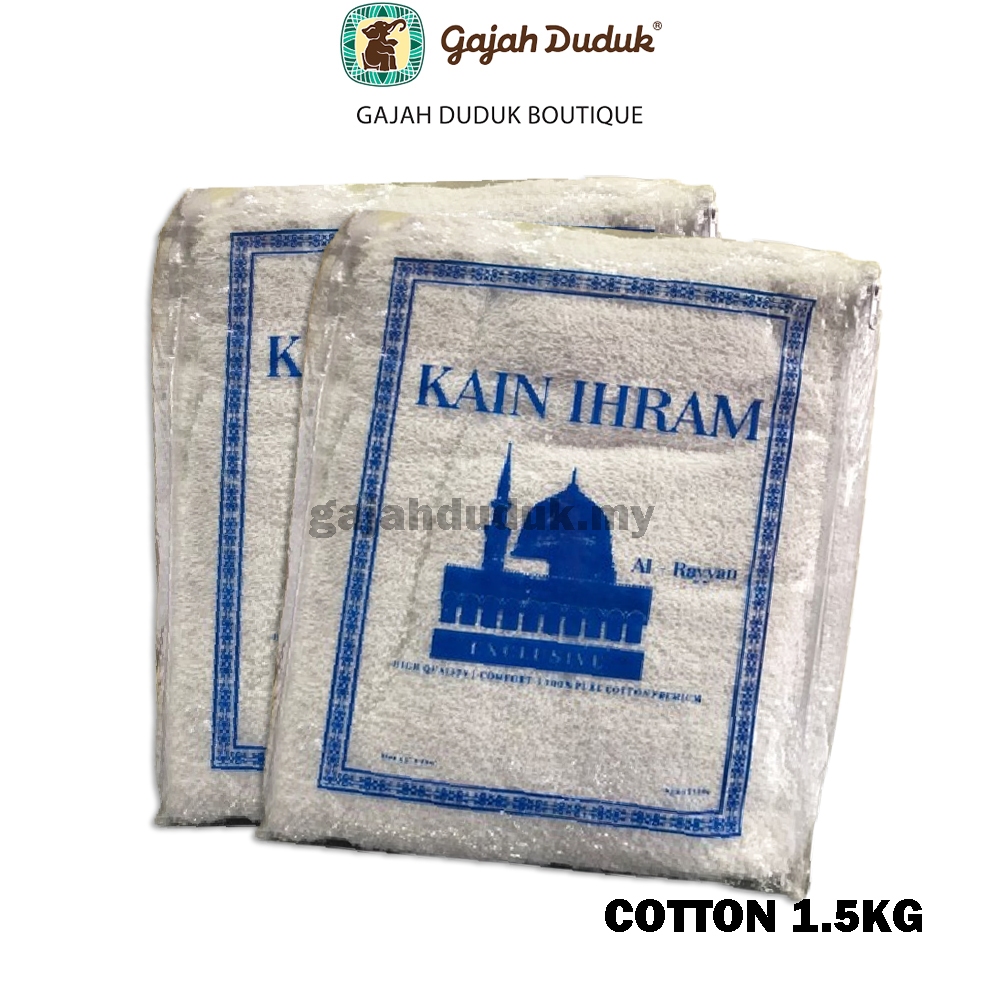 Kain Ihram Premium Cotton & Microfiber Eksklusif Dewasa & Kanak-Kanak Sesuai Untuk Umrah Haji