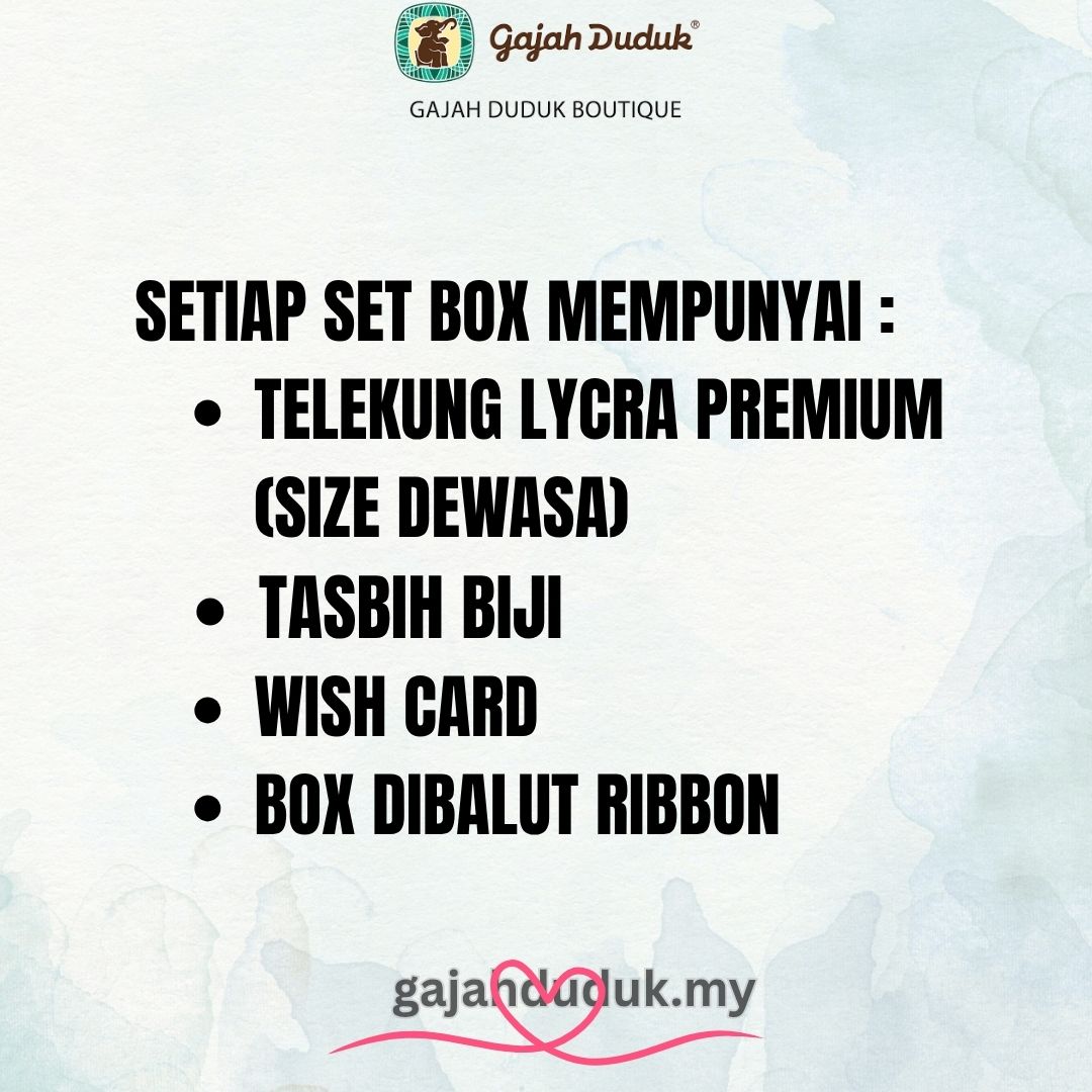 Set Gift Box Telekung Hadiah Istimewa Buat Wanita