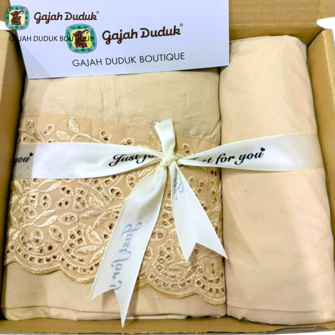 Set Gift Box Telekung Premium Cotton Sesuai Untuk Hadiah Kepada Yang Tersayang