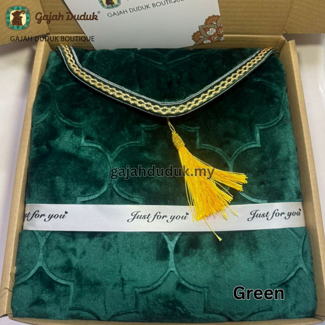 Gift Box Sejadah Gebu Lembut Premium Sesuai Untuk Hadiah & Hantaran Kepada Yang Tersayang