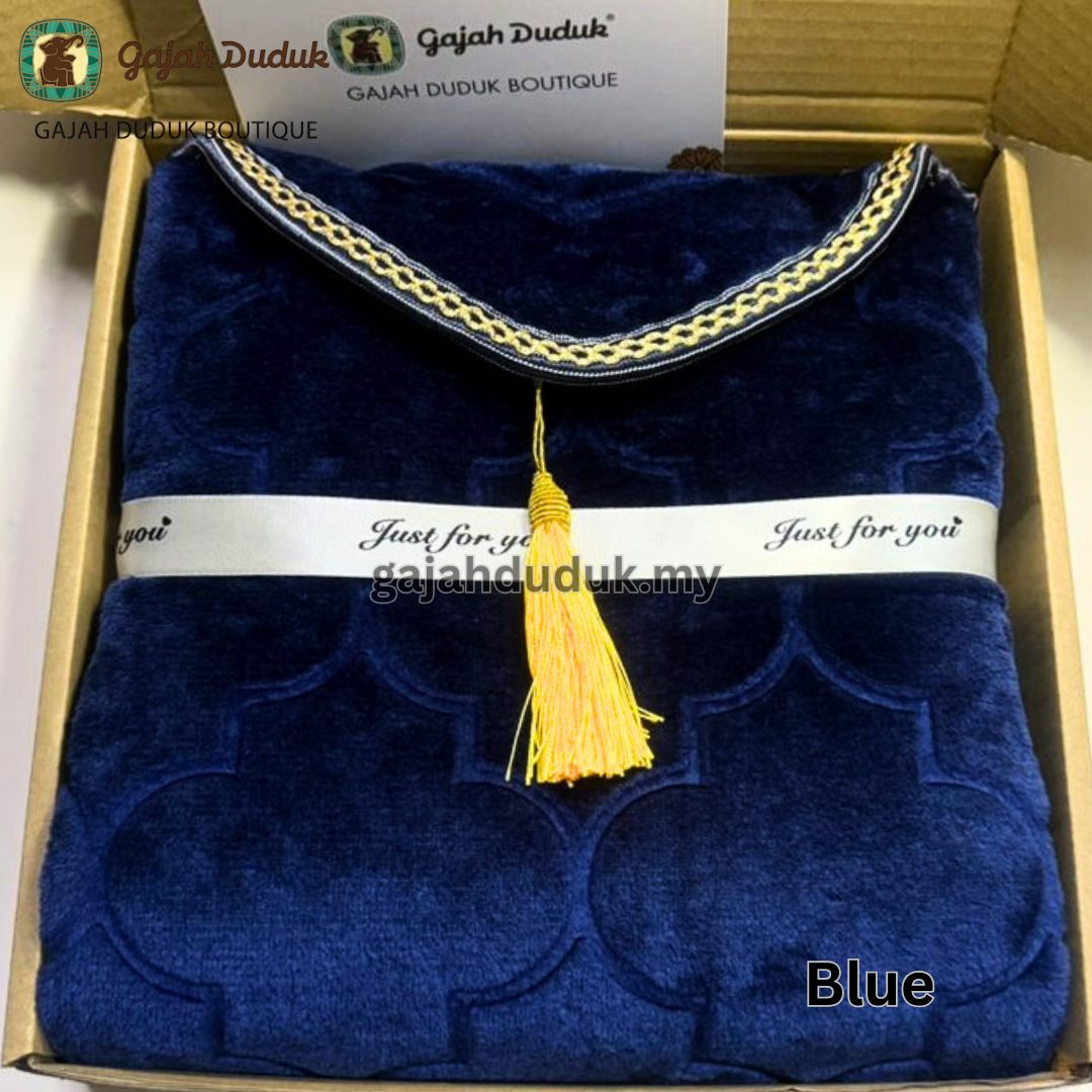  Gift Box Sejadah Gebu Lembut Premium Sesuai Untuk Hadiah & Hantaran Kepada Yang Tersayang