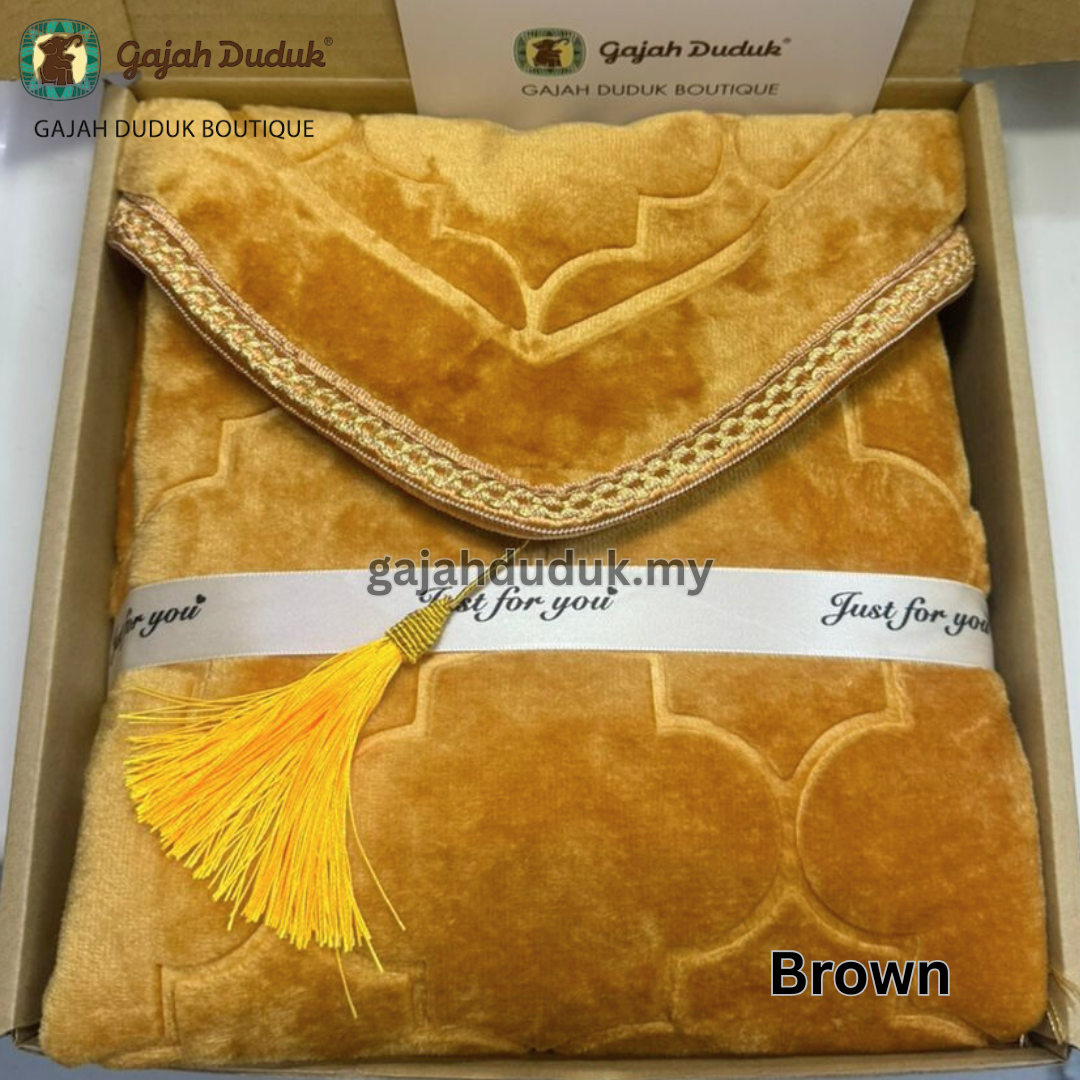  Gift Box Sejadah Gebu Lembut Premium Sesuai Untuk Hadiah & Hantaran Kepada Yang Tersayang