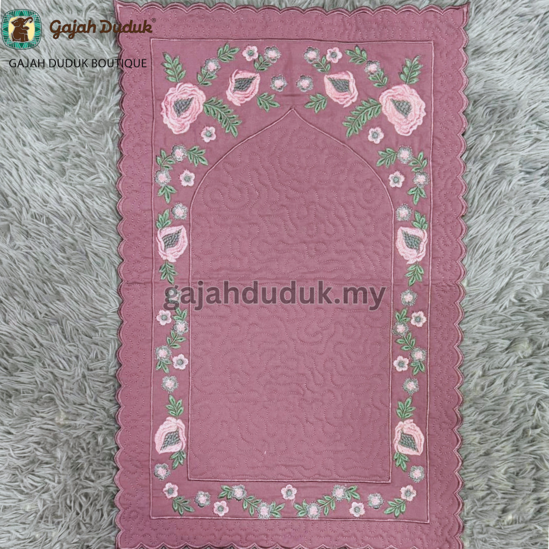 Gift Box Sejadah Muka Travel Mini Sulam Premium Exclusive High Quality (Made in Turkey)