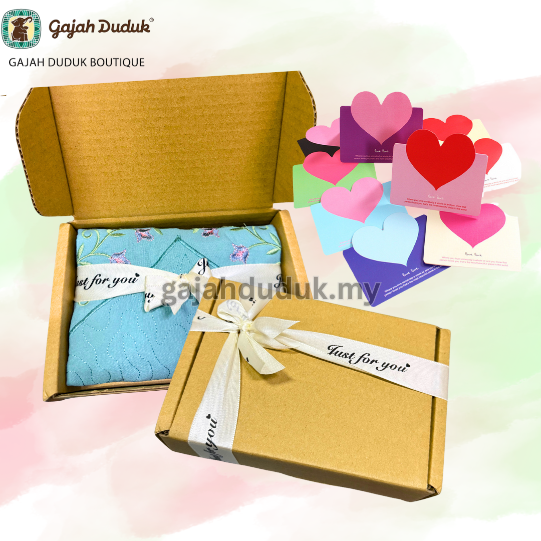 Gift Box Sejadah Muka Travel Mini Sulam Premium Exclusive High Quality (Made in Turkey)