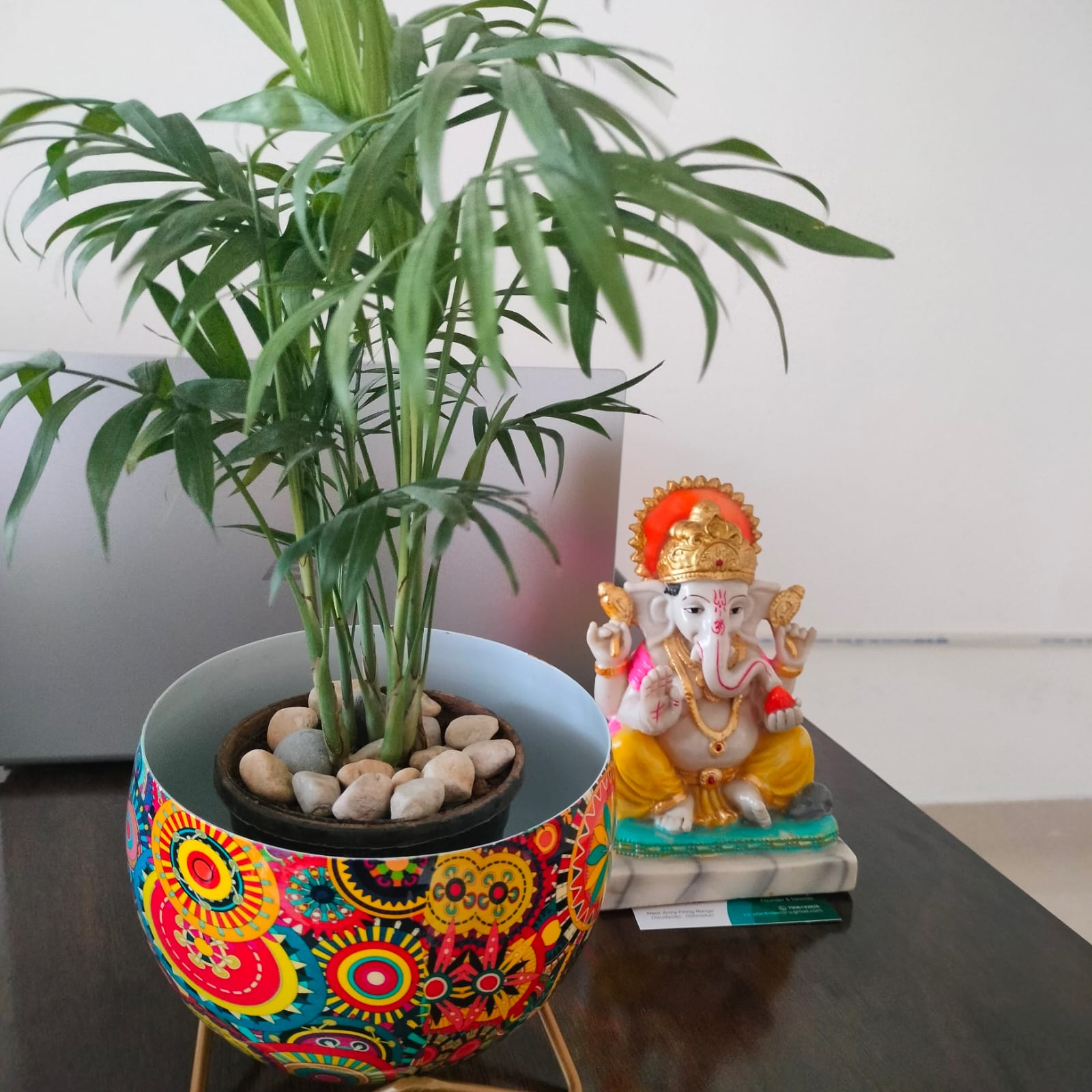 Apple Metal Pot with stand