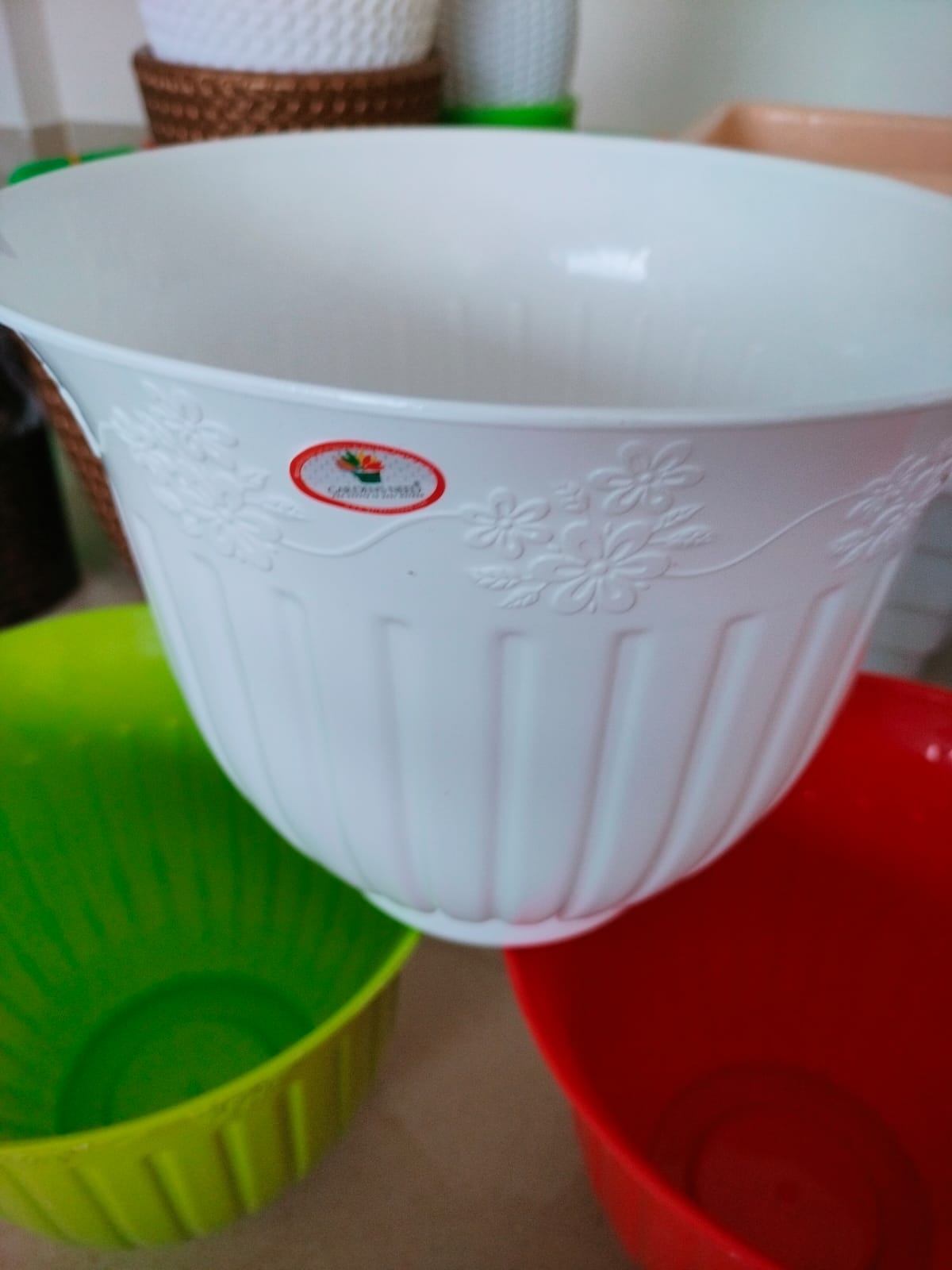 White Decorative Plastic Planter