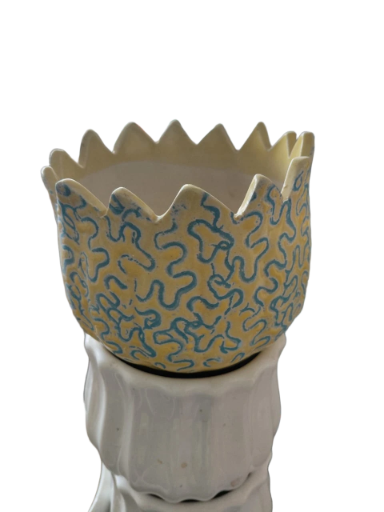 Crown-shaped Ceramic Planter