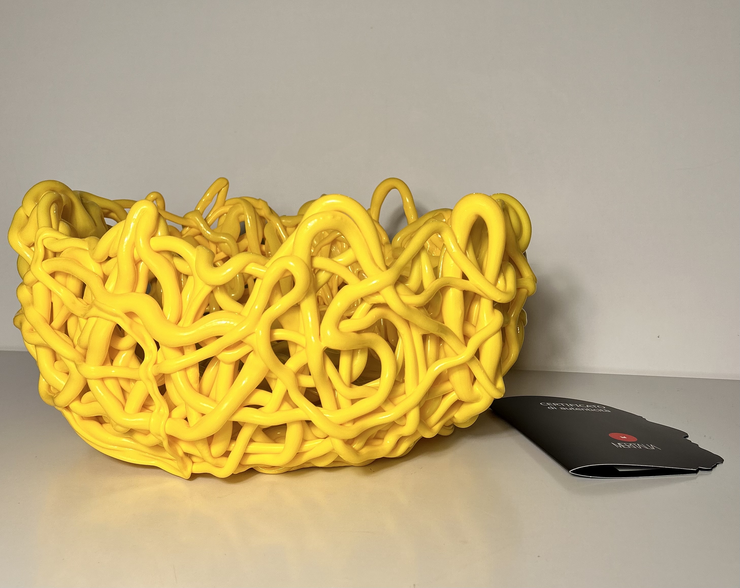 Gaetano Pesce Meritalia 2010 Soft resin basket "senzafine" round big 