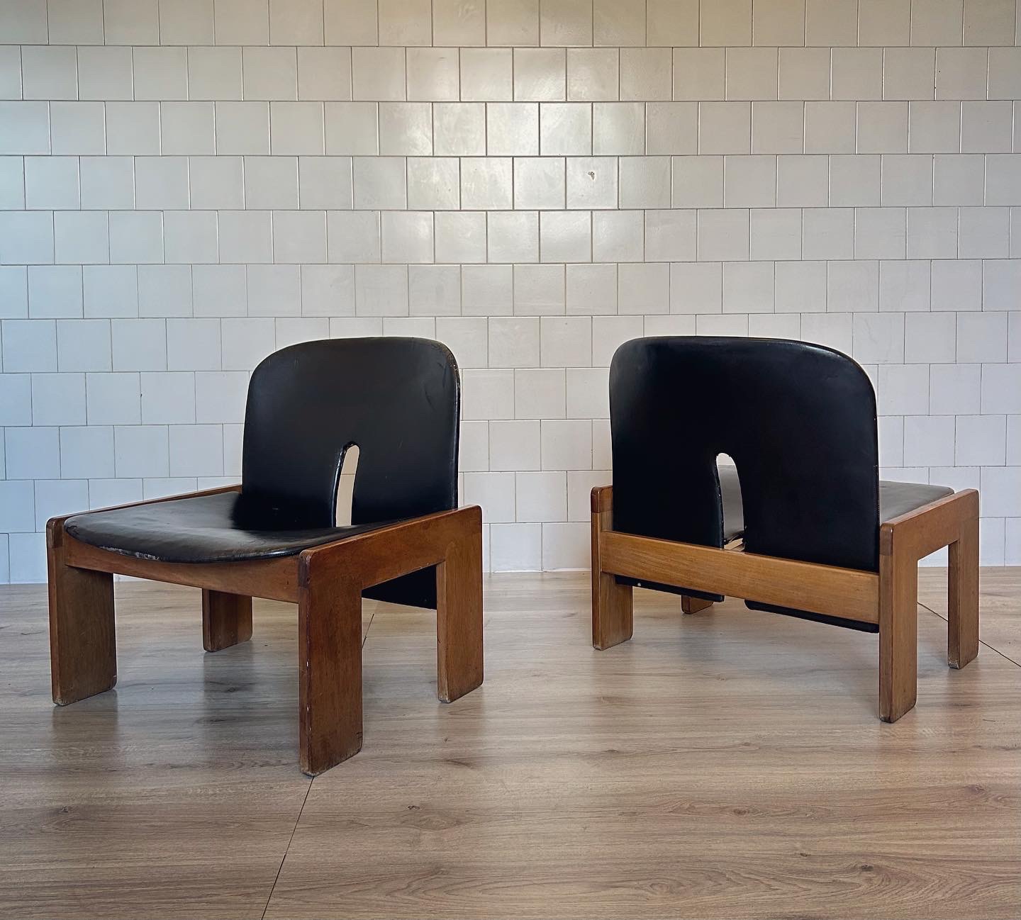 Afra & Tobia Scarpa "925" Easy Chairs per Cassina, 1960s , Set Of 2