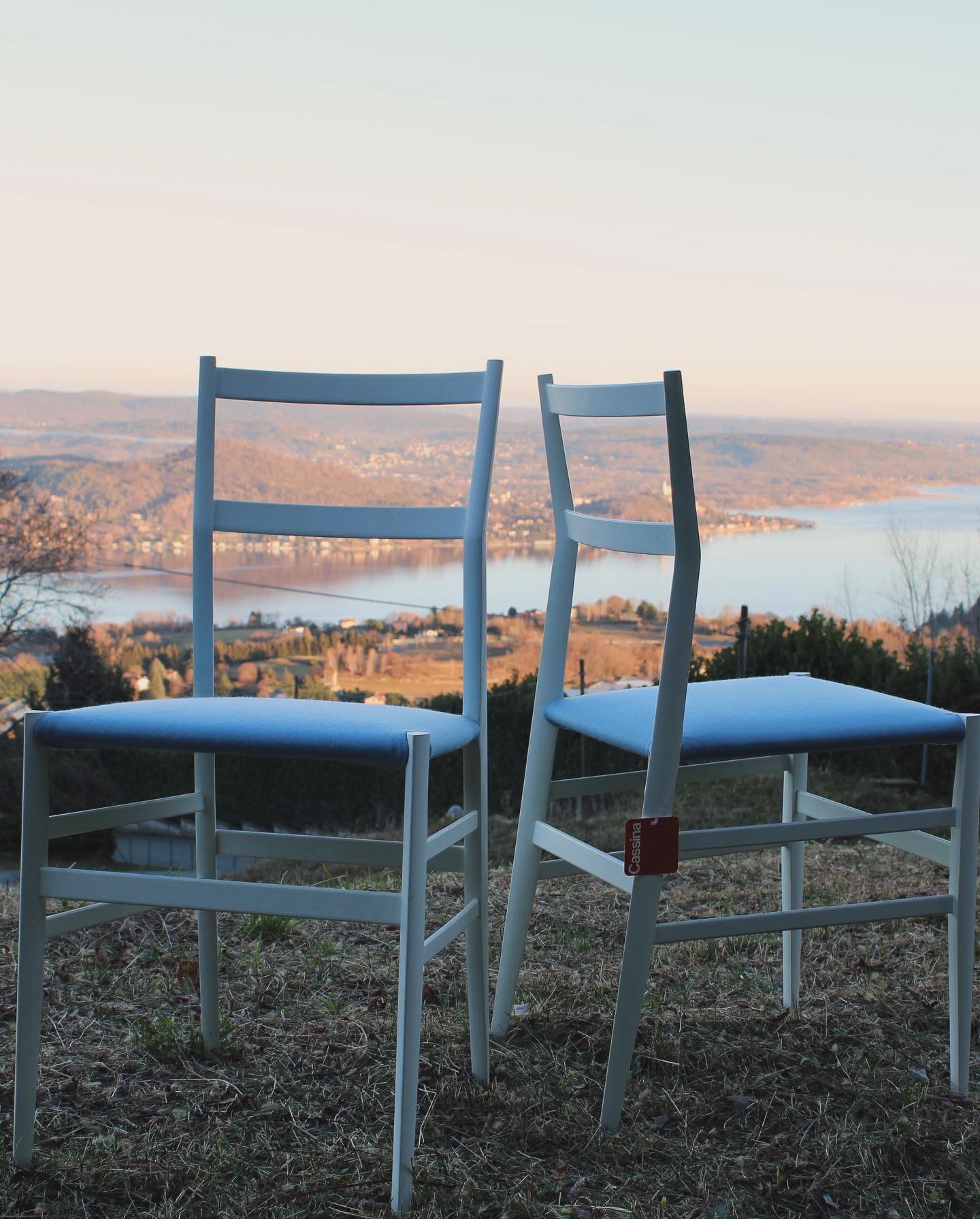 Sedia "leggera" Gio Ponti, Cassina, set di 2 