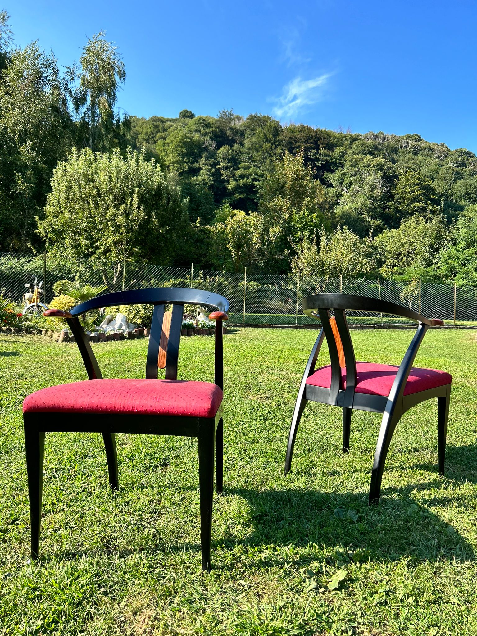 Coppia Set Poltroncine Sedie Prod. Giorgietti Anni 80 