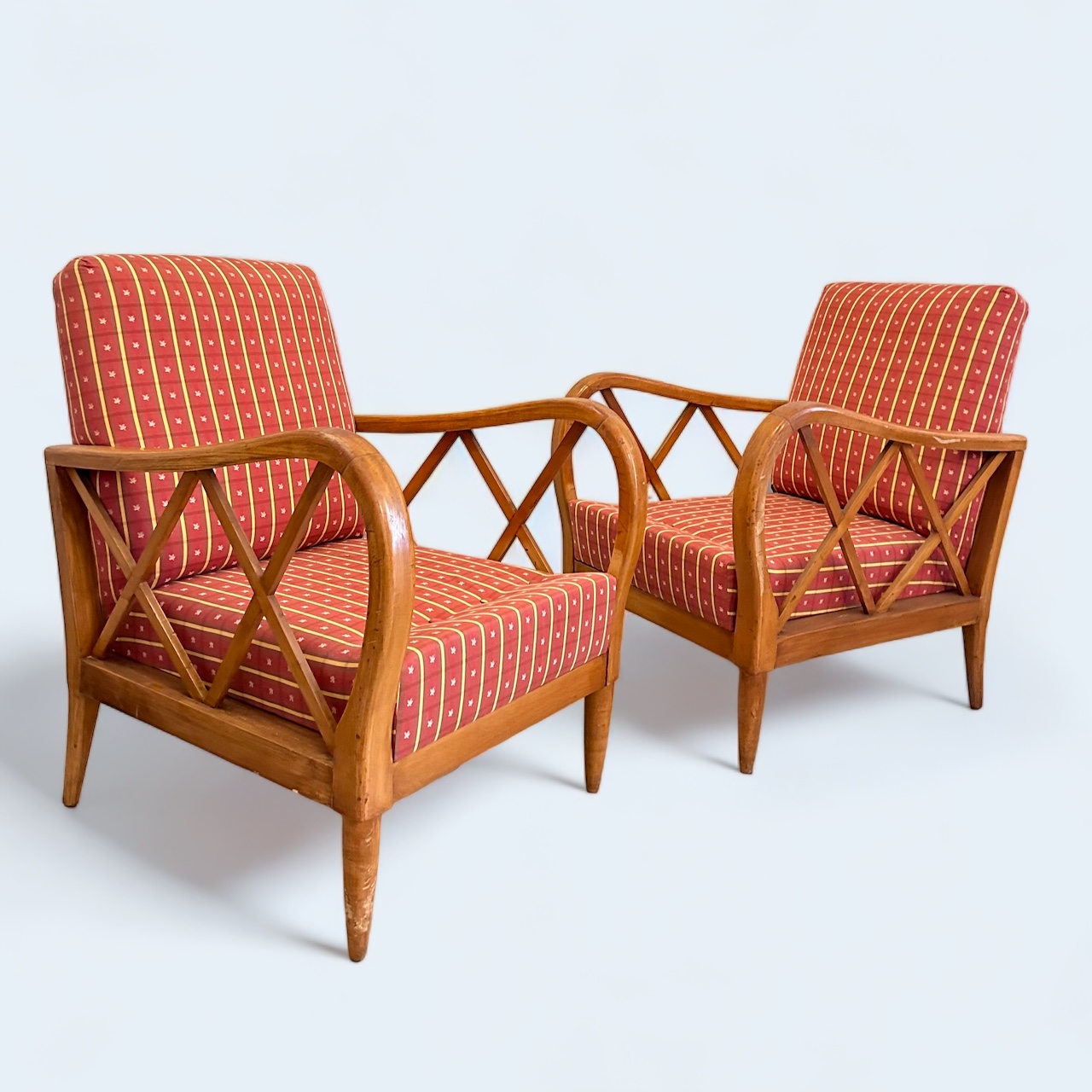Set 2 Armchairs, Att. Paolo Buffa, 1960s, Italy