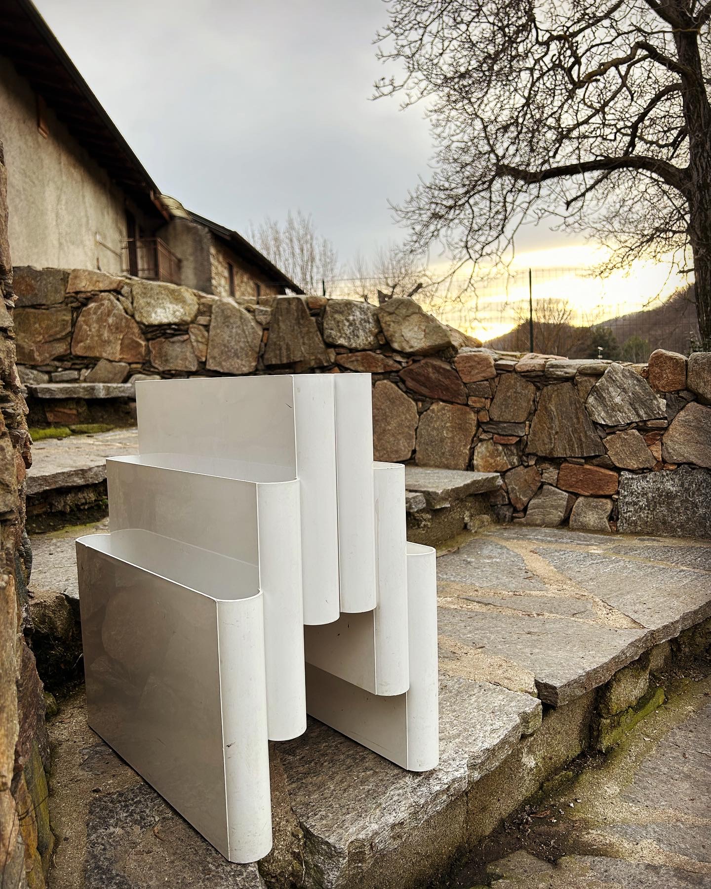 Magazine Rack Design by Giotto Stoppino Prod. by Kartell, 1960