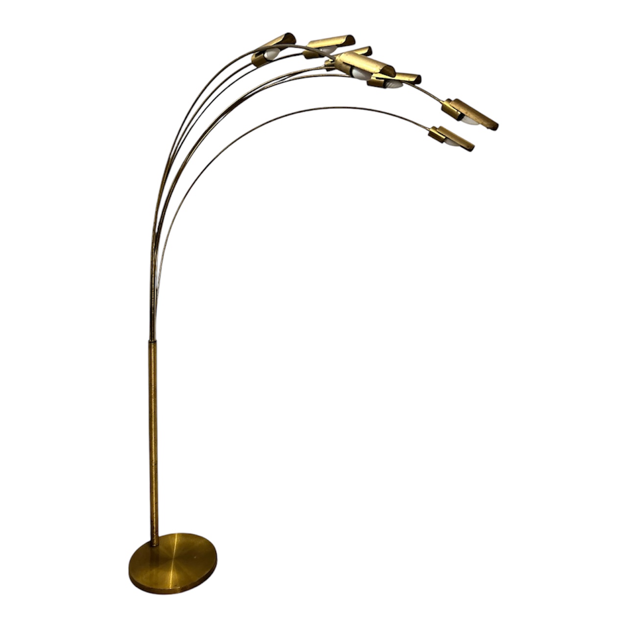 Goffredo Reggiani Brass Floor Lamp, 6 Lights, 1970, Italy 