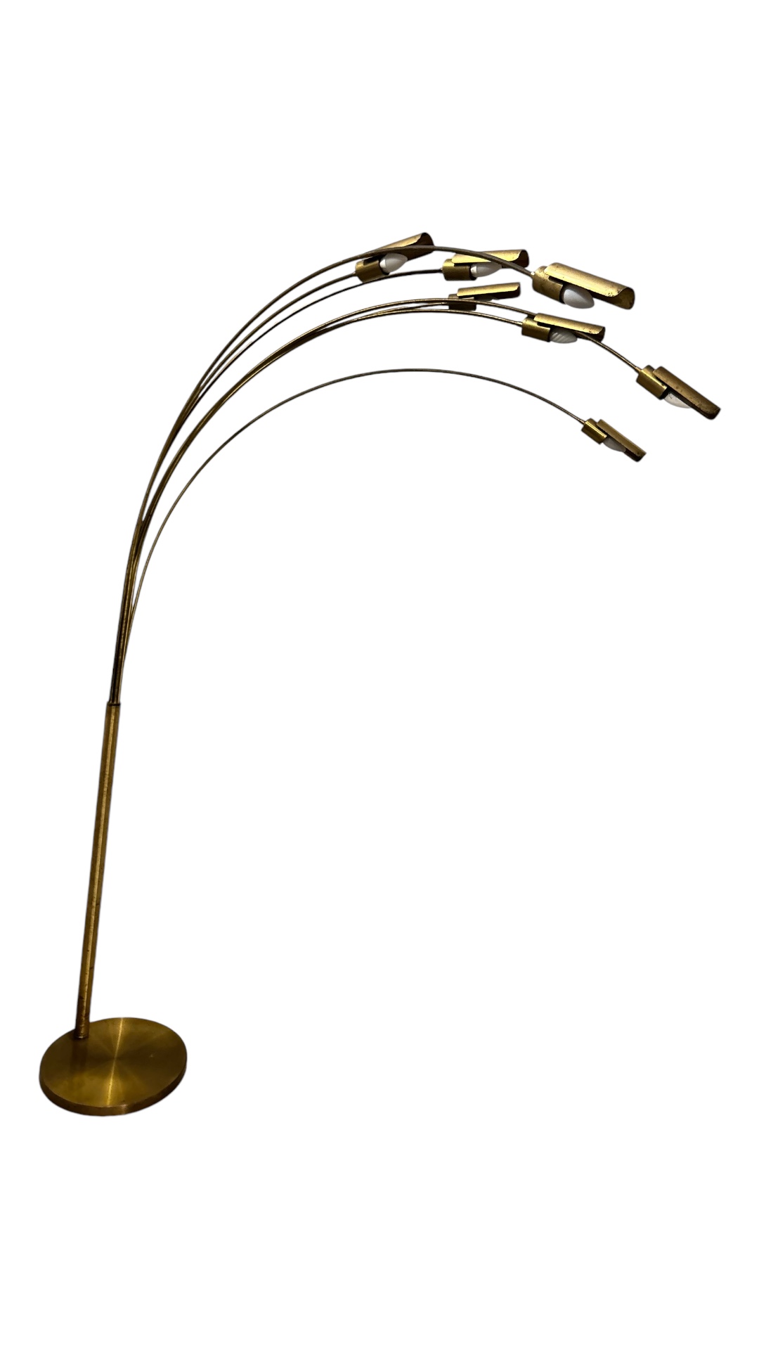 Goffredo Reggiani Brass Floor Lamp, 6 Lights, 1970, Italy 