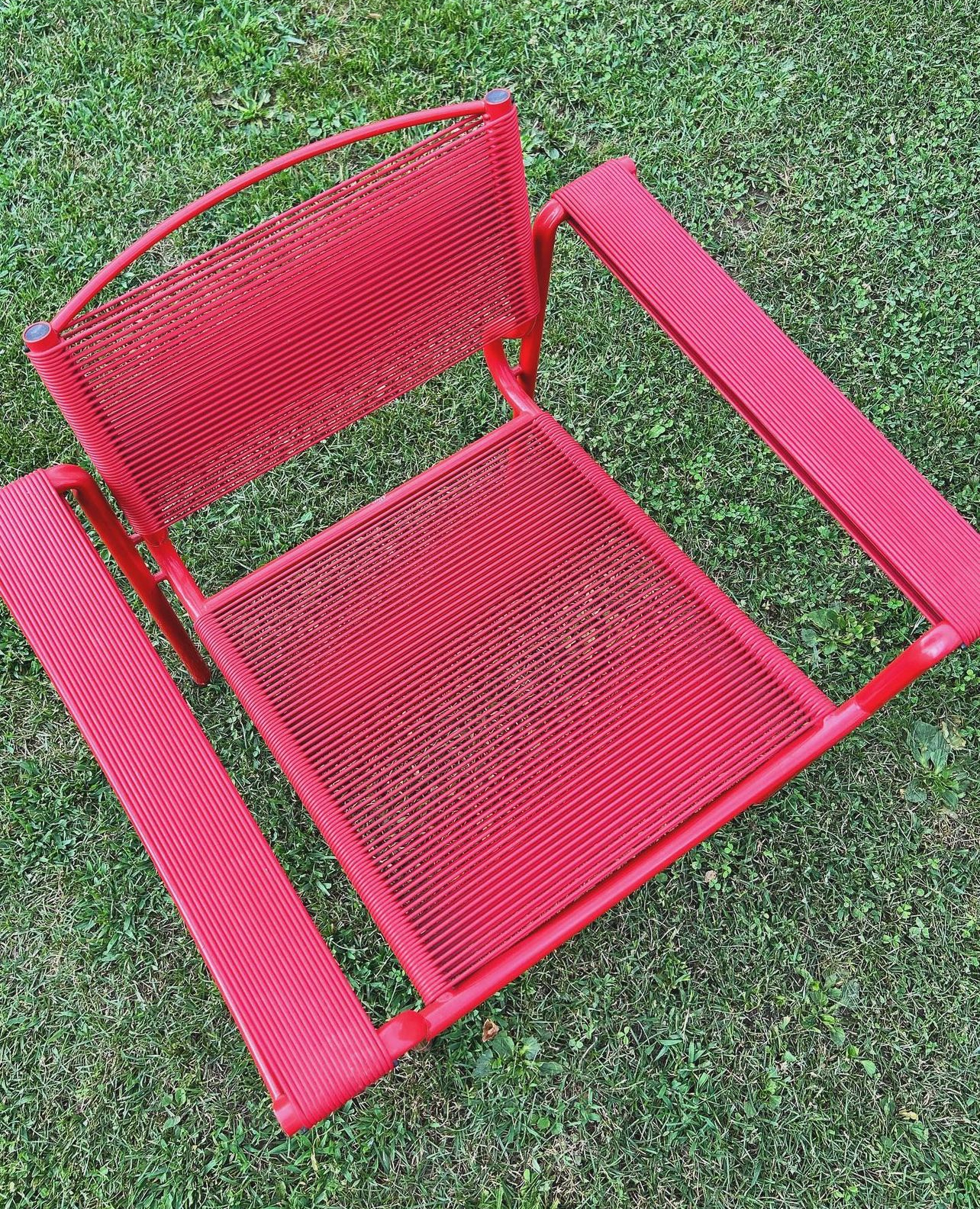 Pair Postmodern "Spaghetti " Armchairs Alias Mod 109 Giandomenico Belotti Design Prod. Alias
