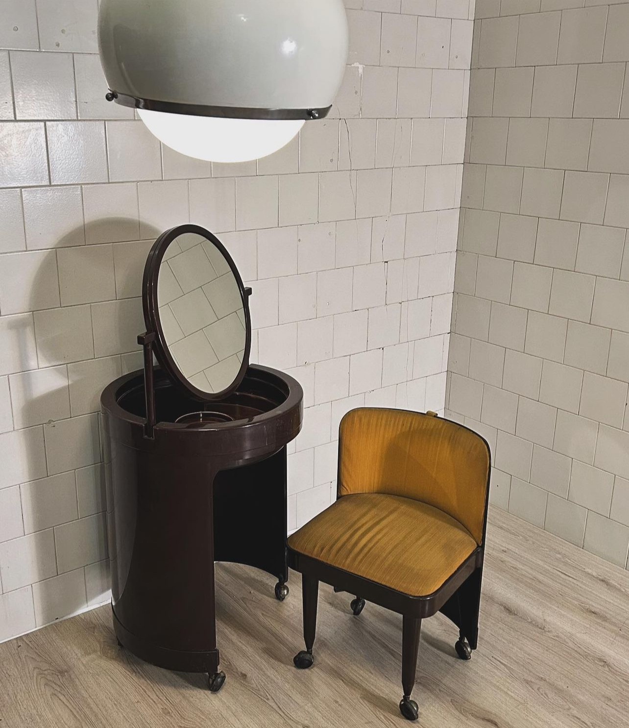 Vanity Dresser by Studio Kastilia Silvi in Italy (1970s) Silvi is a pvc dressing table complete with mirror and stool.