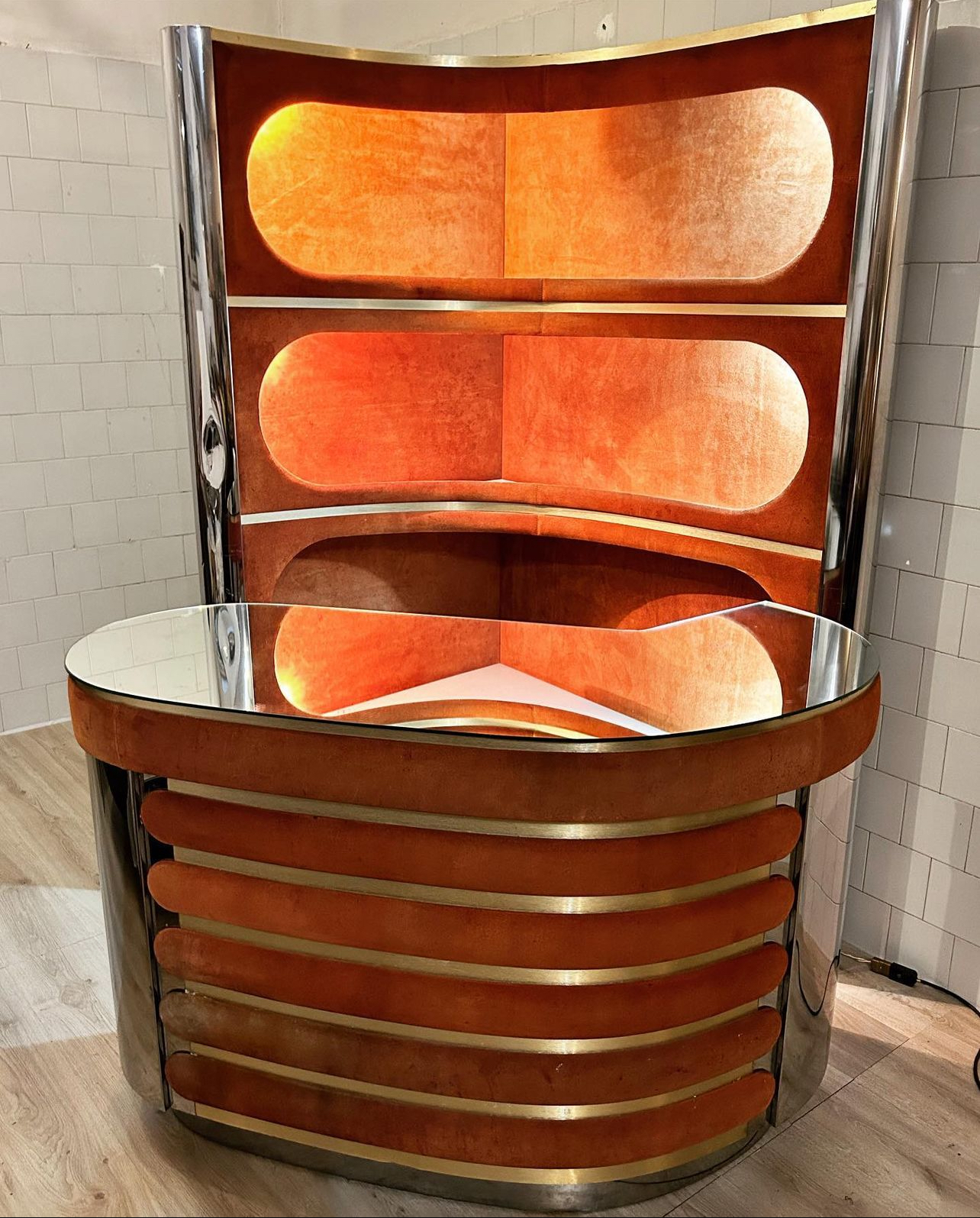 Iconic Bar Design by Willy Rizzo, 1970s 