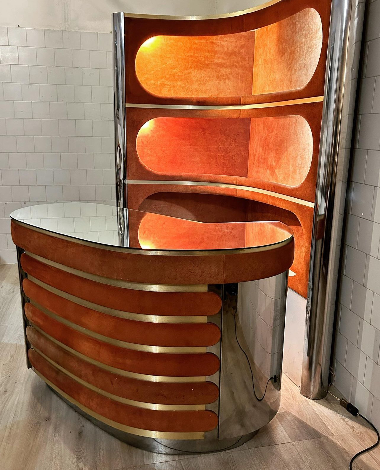 Iconic Bar Design by Willy Rizzo, 1970s 