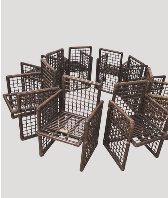 “Basilian” Armchairs by Afra & Tobia Scarpa for B&B, Italy, 1970s, Set Of 8