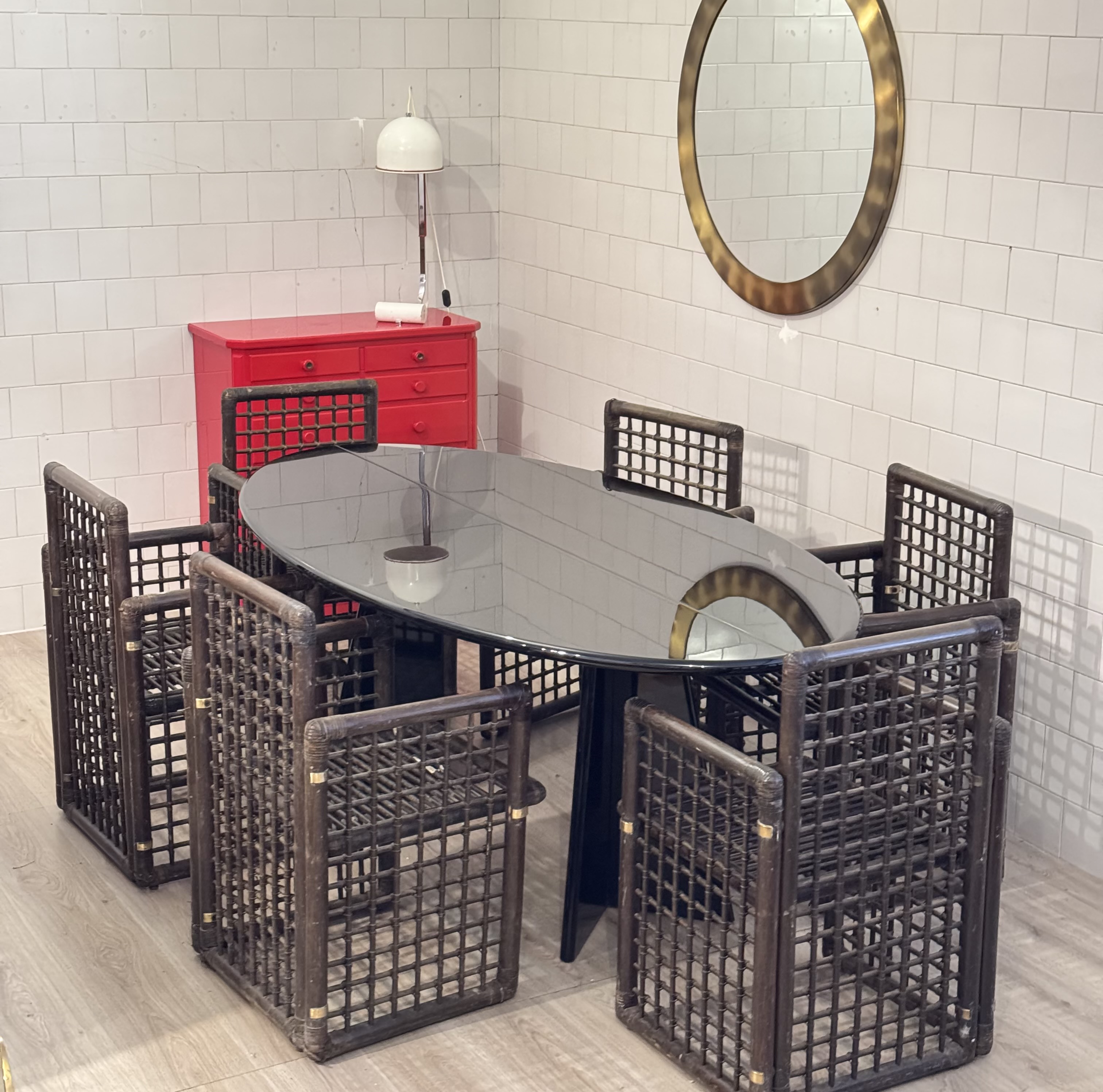 Large Console / Table In Lacquered Black Wood, 1970 Italy 
