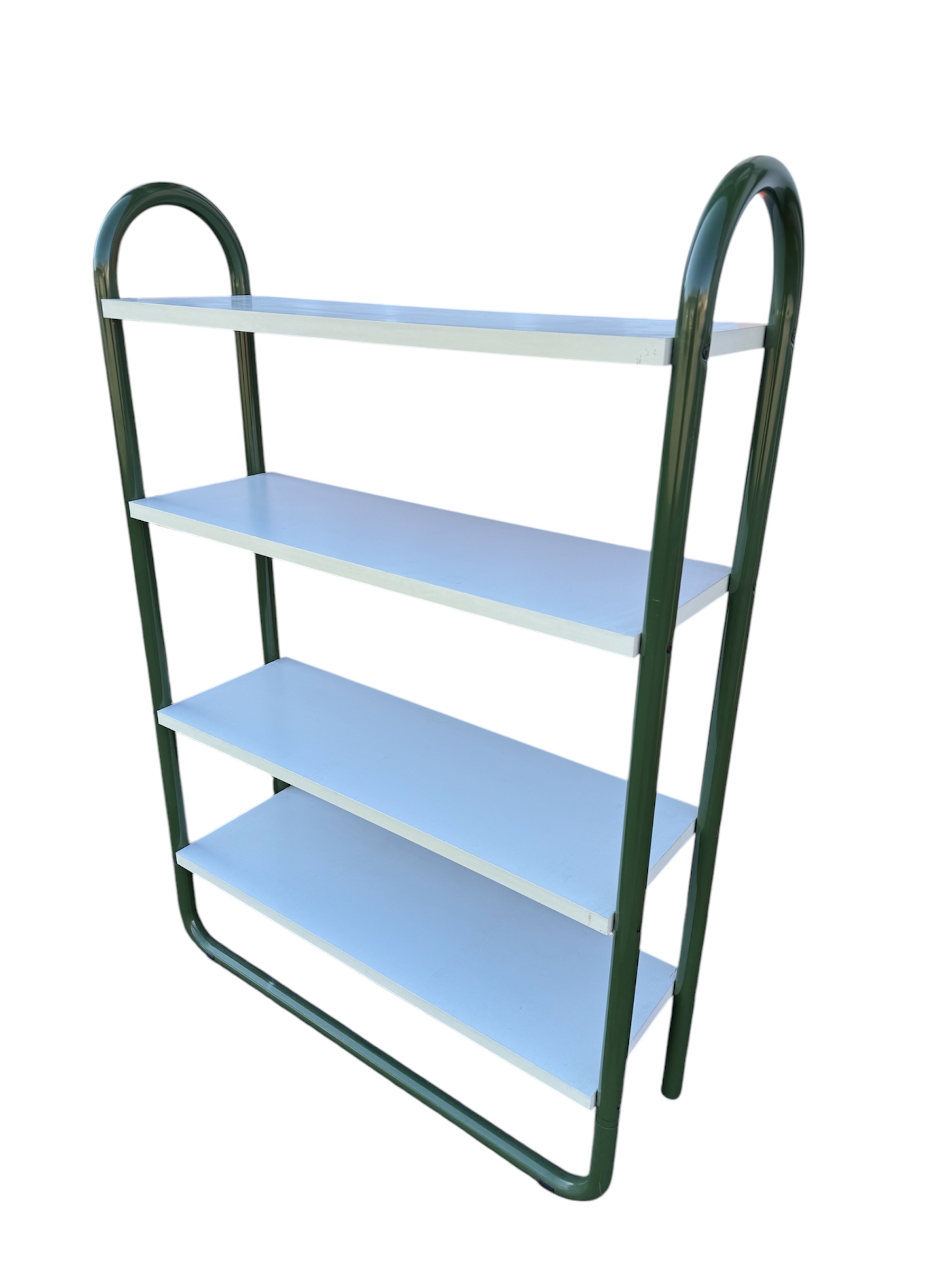 Pair Of Vintage Tubular Bookcase Green, 1970 