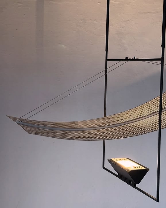 Design By Mario Botta Chandelier “ Zefiro “ 1980s Italy Artemide