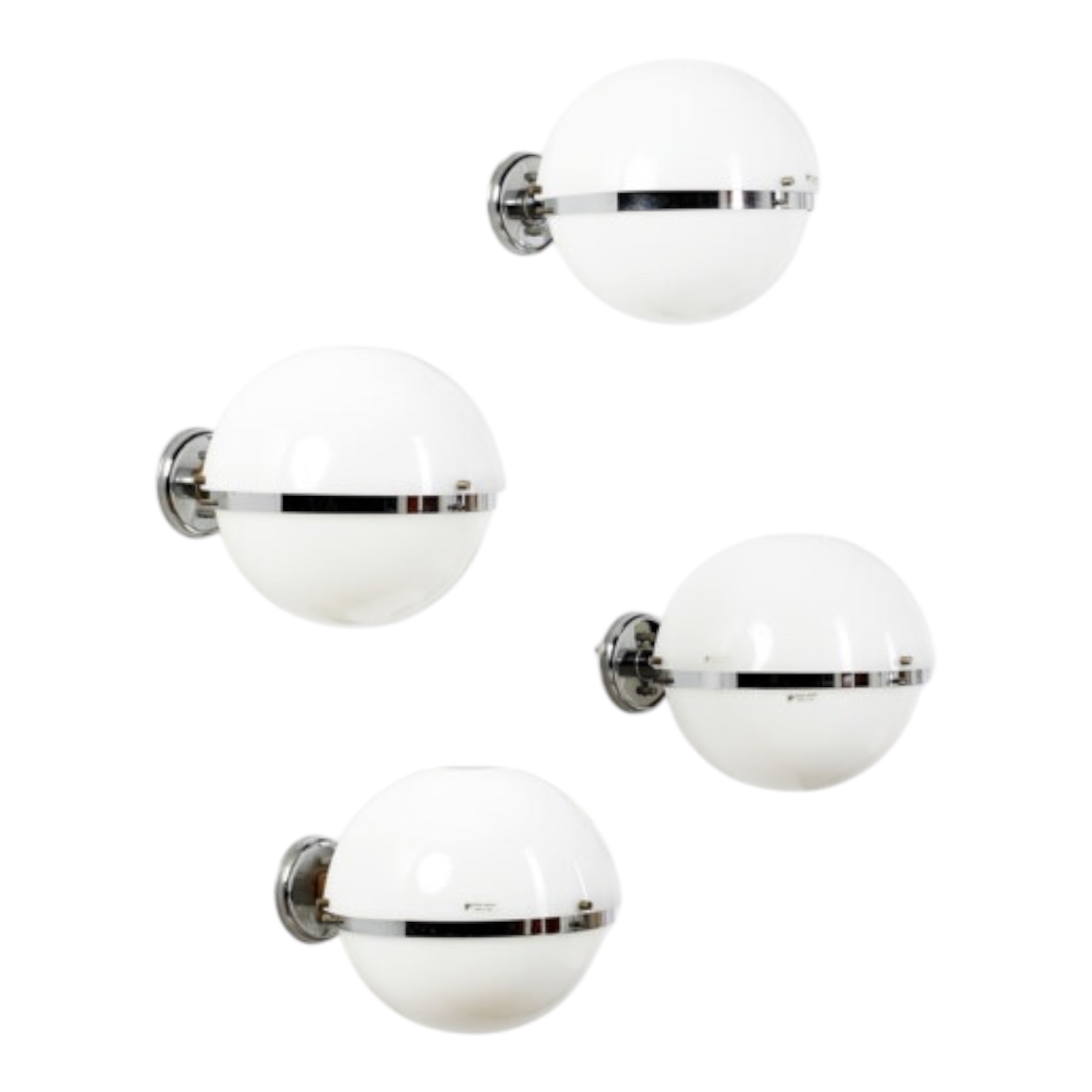 Set Of 4 Wall Lamps Harvey Guzzini 1960s