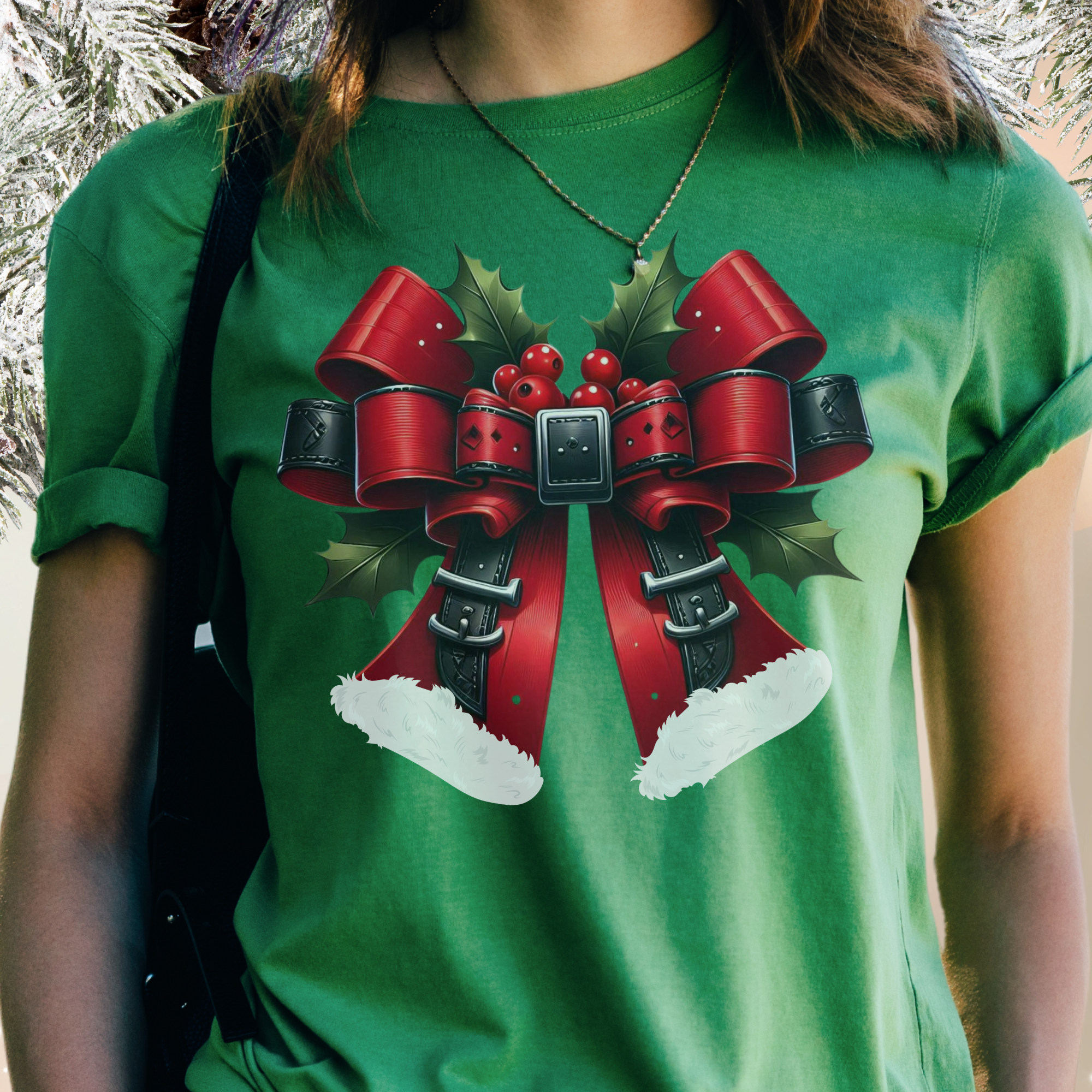 Christmas Santa Bow PNGs  T-Shirt Designs.