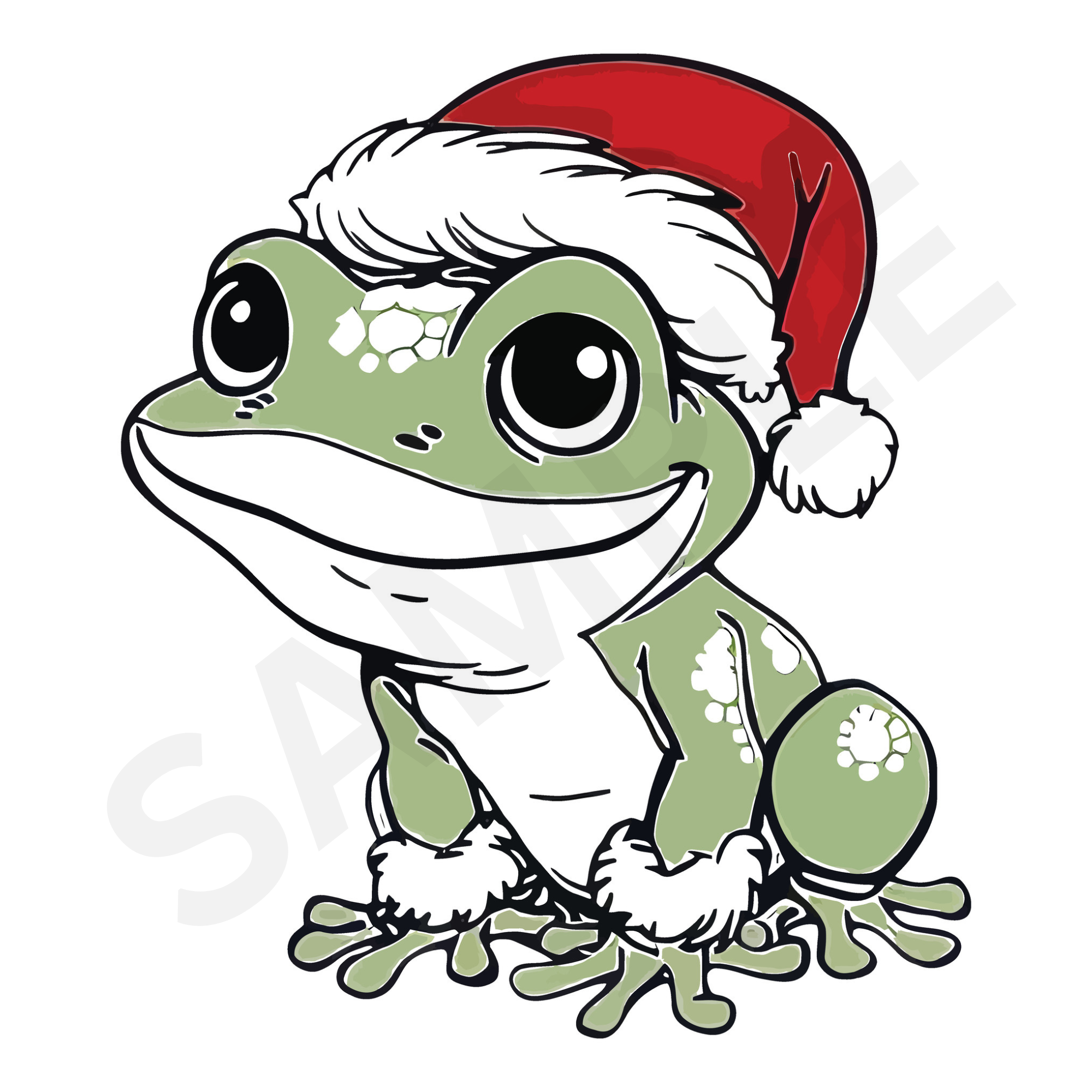 Christmas Frog PNGs T-Shirt Designs.