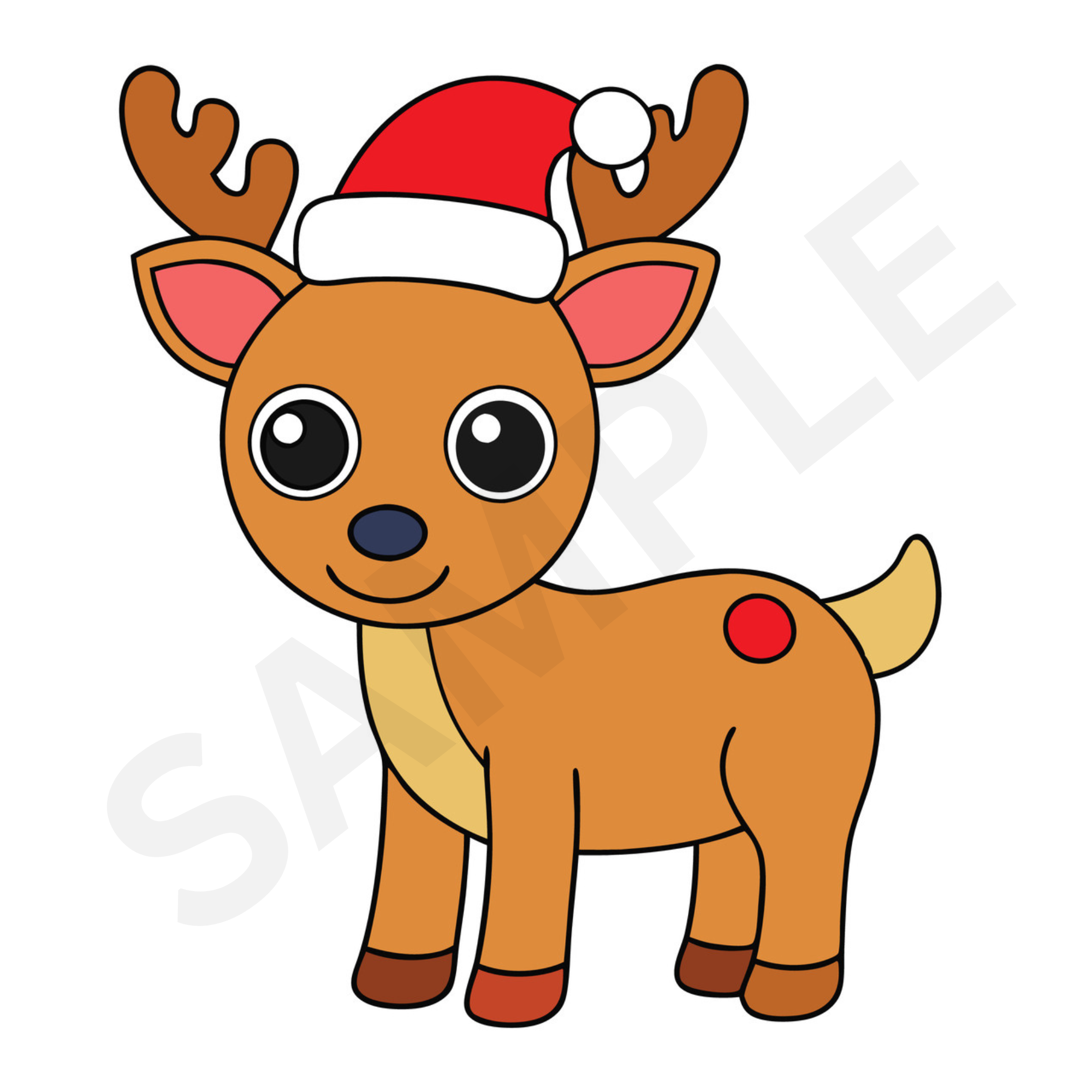 Christmas Reindeer PNGs T-Shirt Designs.