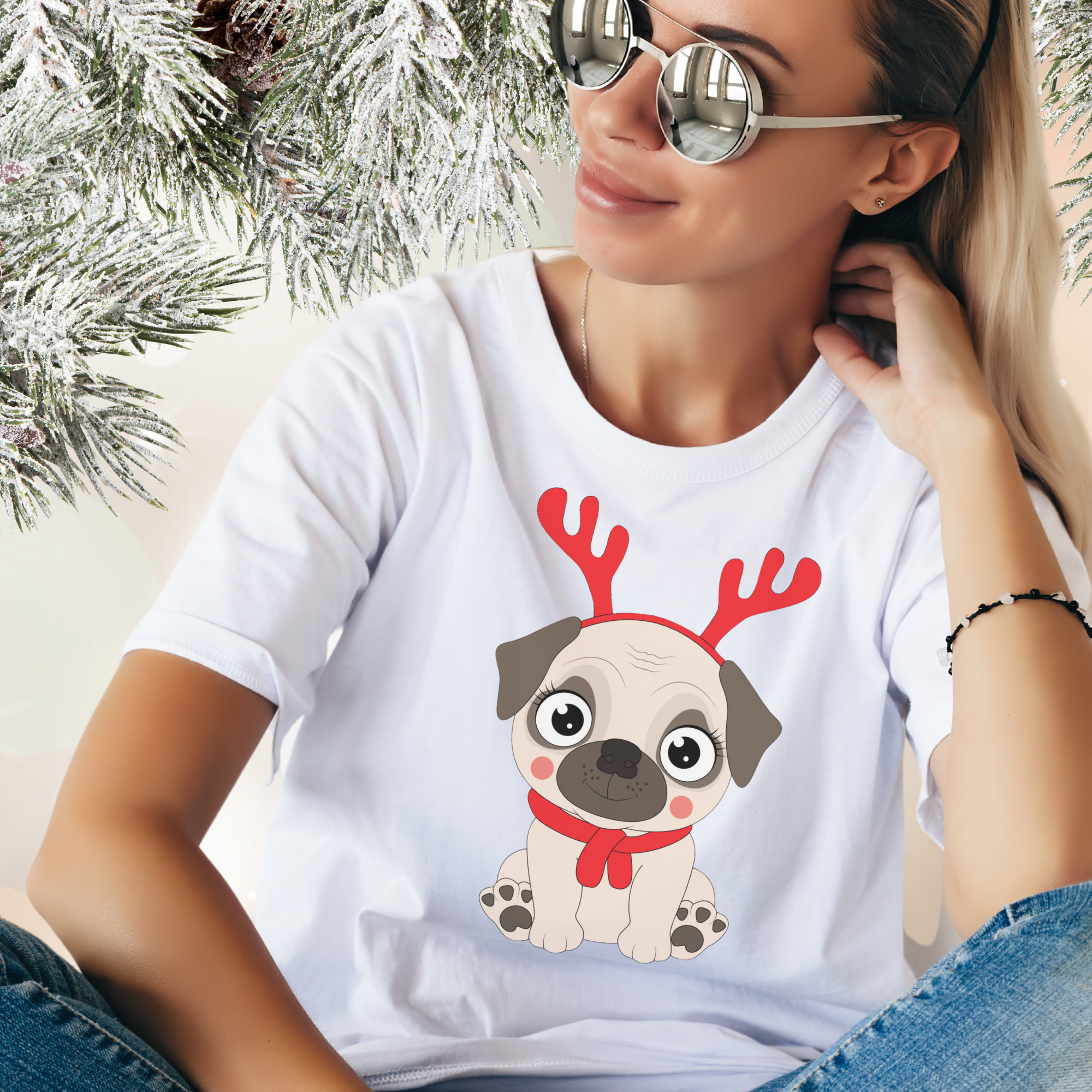 Christmas Dog PNGs T-Shirt Designs.