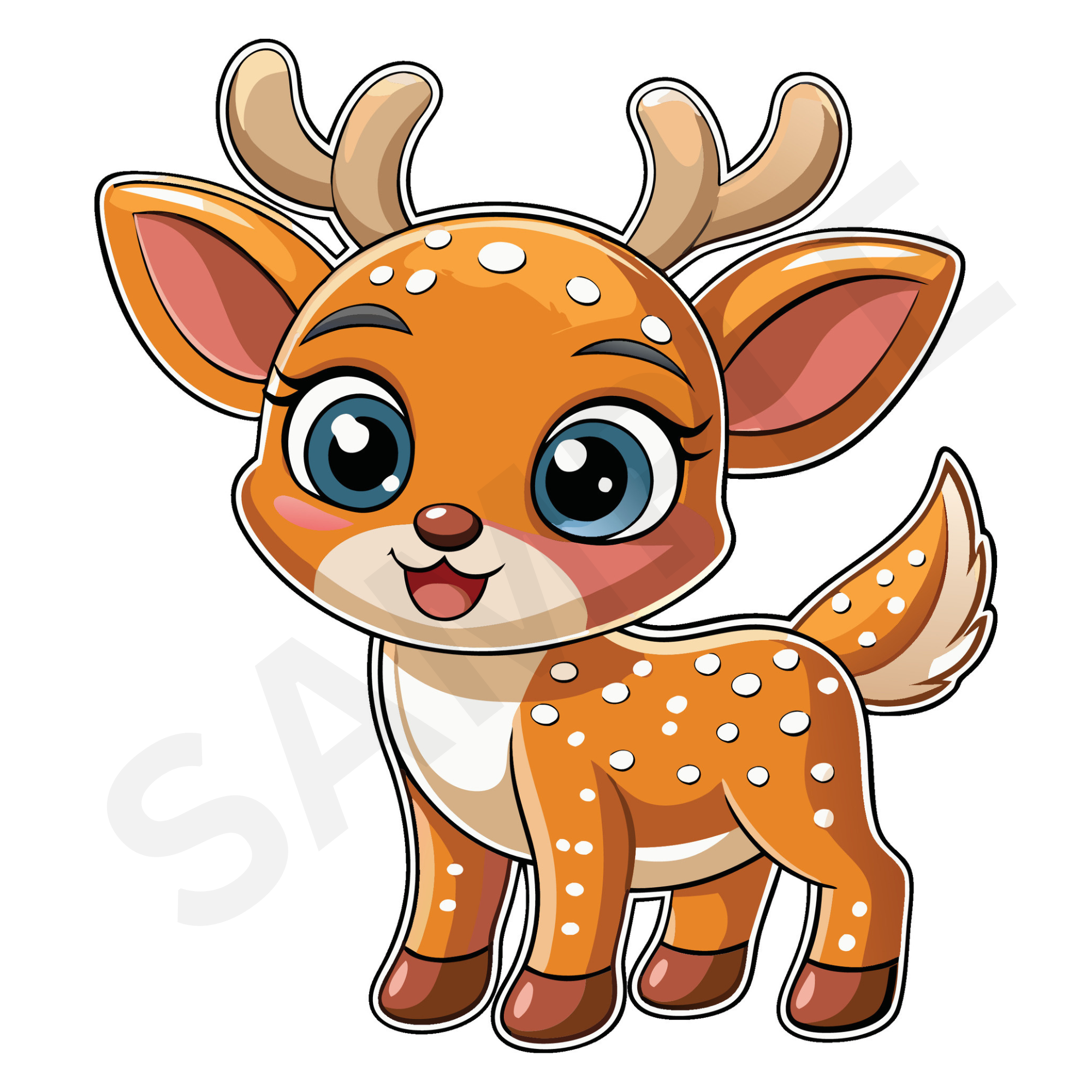 Christmas Deer PNGs T-Shirt Designs.