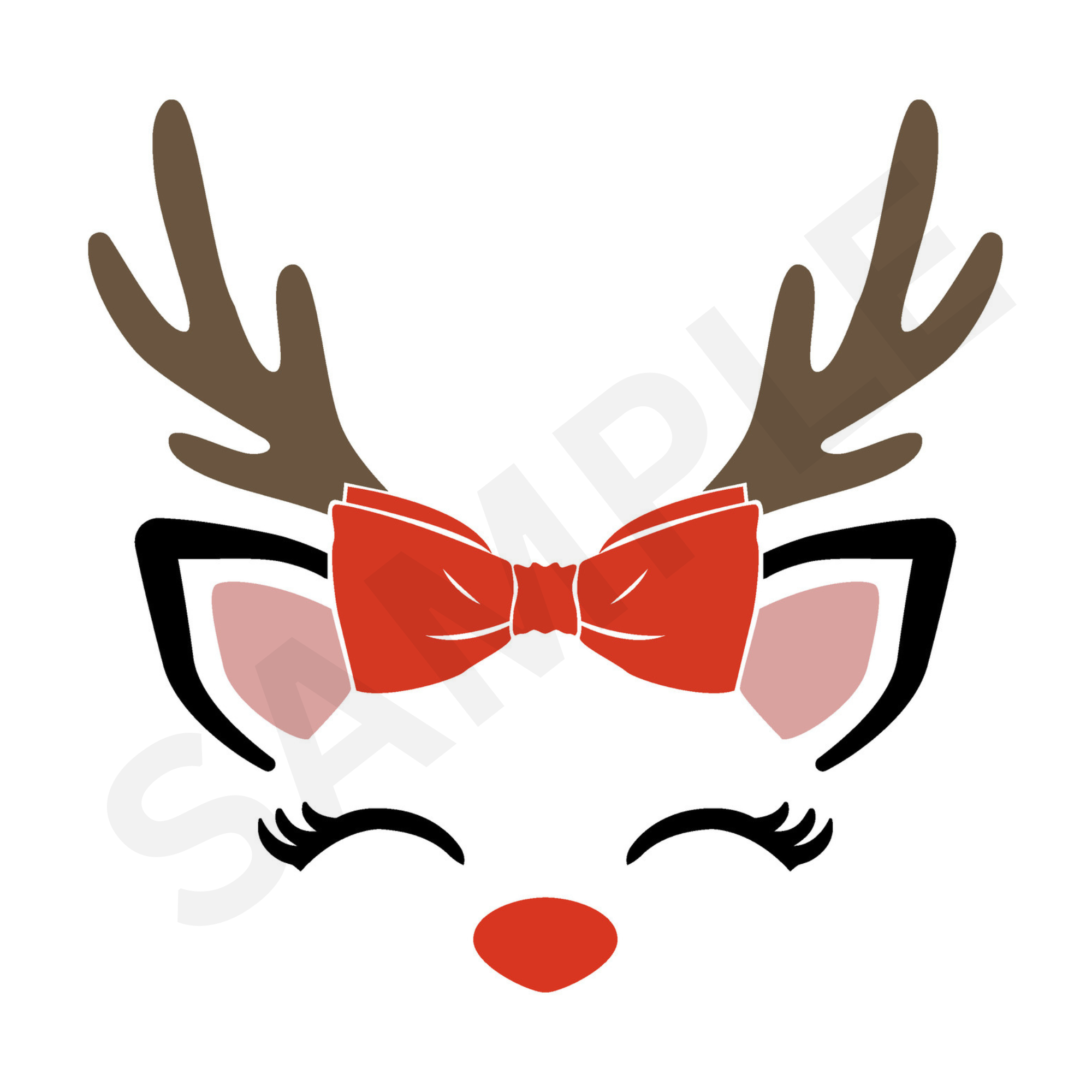 Christmas Antlers PNGs T-Shirt Designs.