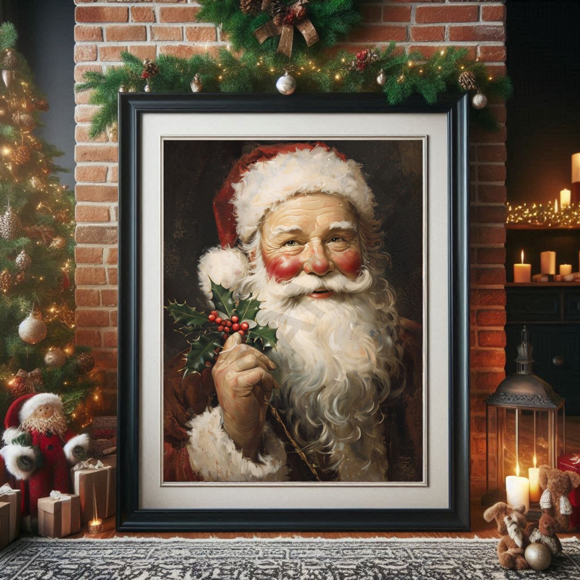 Vintage Santa Christmas Art