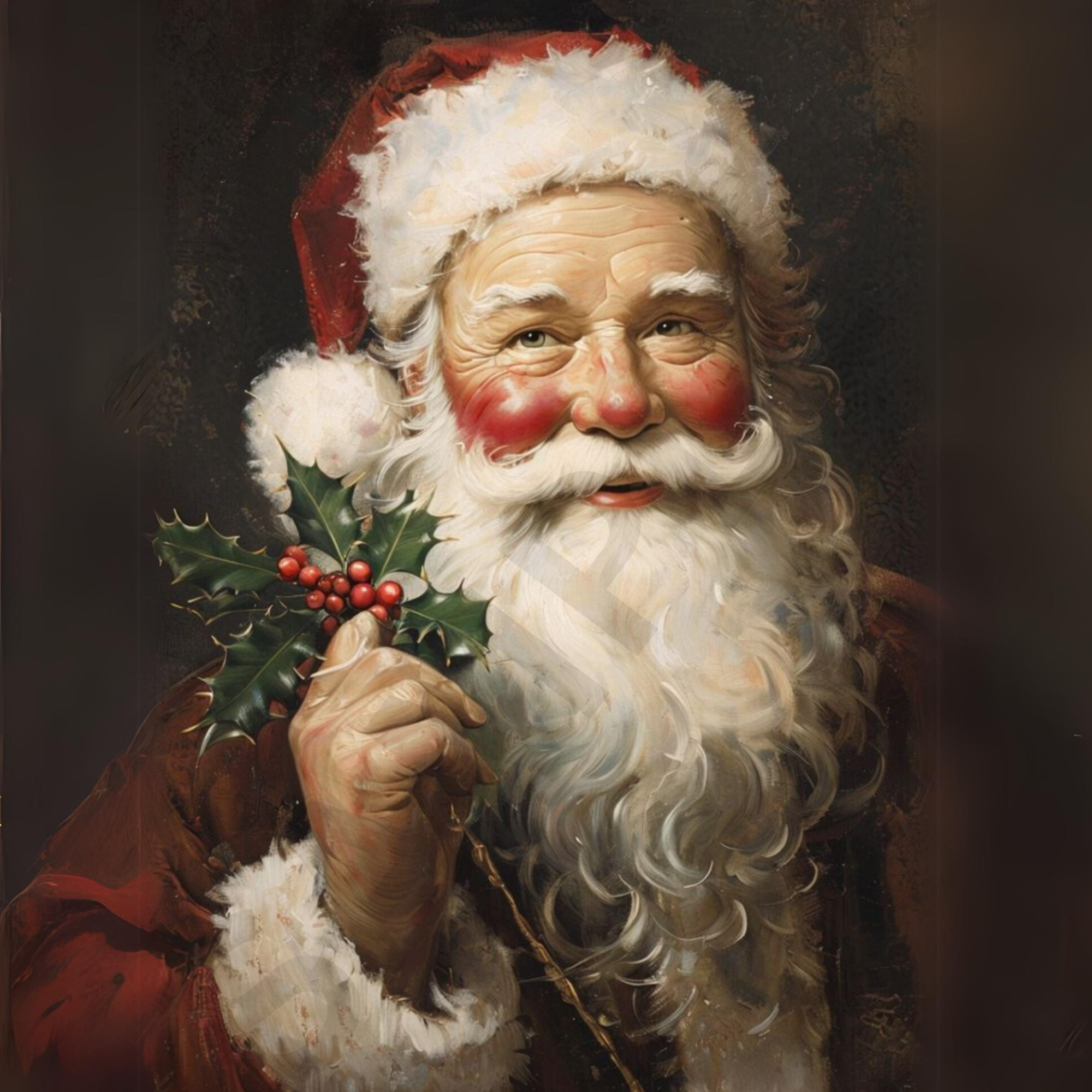 Vintage Santa Christmas Art