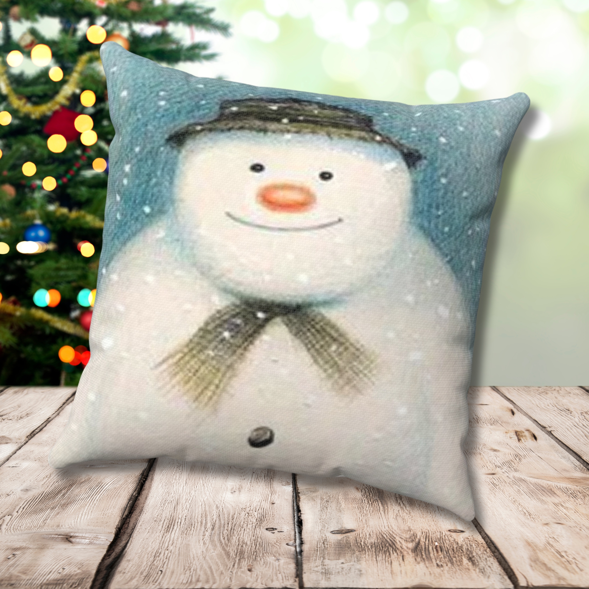 The Christmas Snowman Cushion