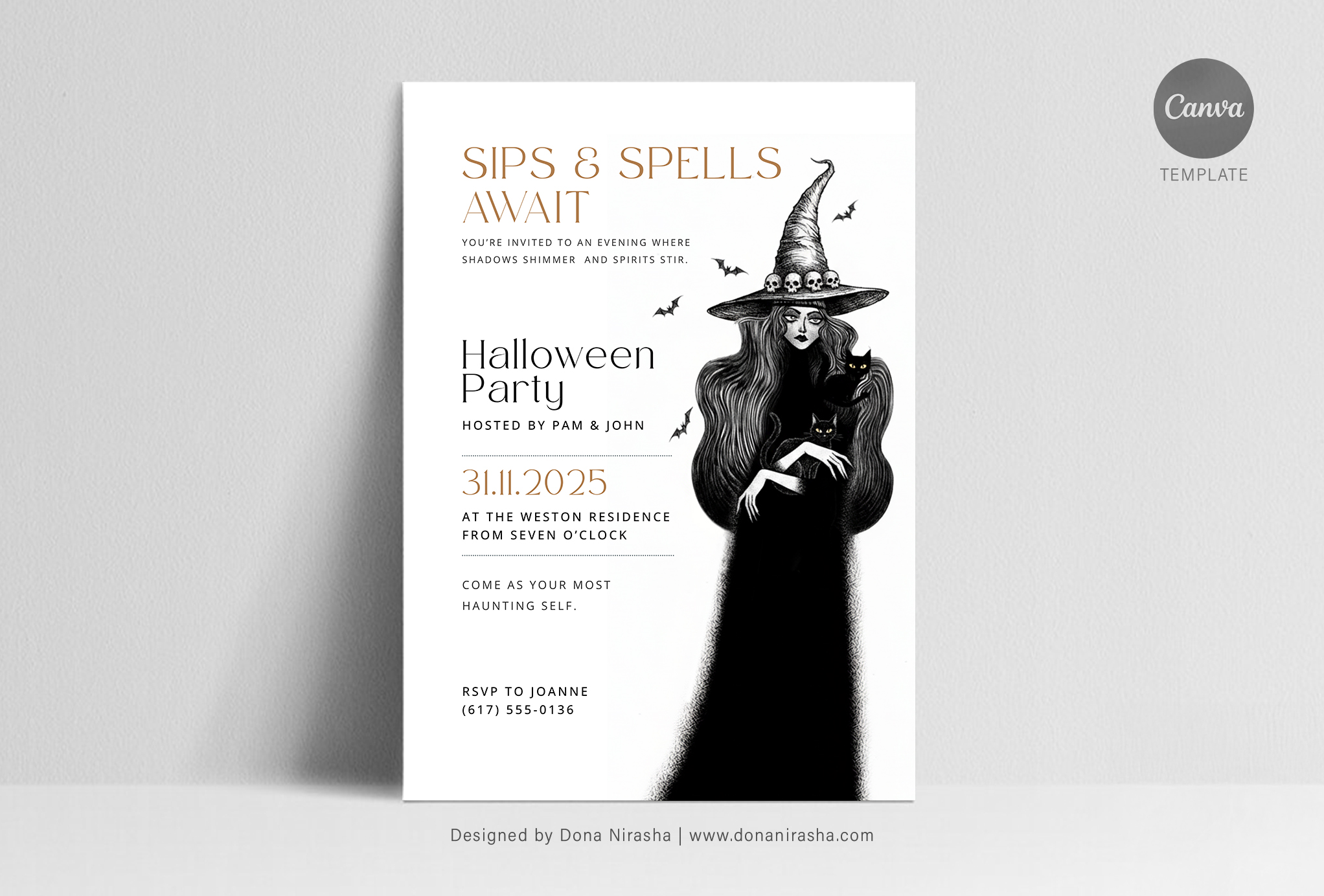 Halloween Canva Invitation - Temp 13
