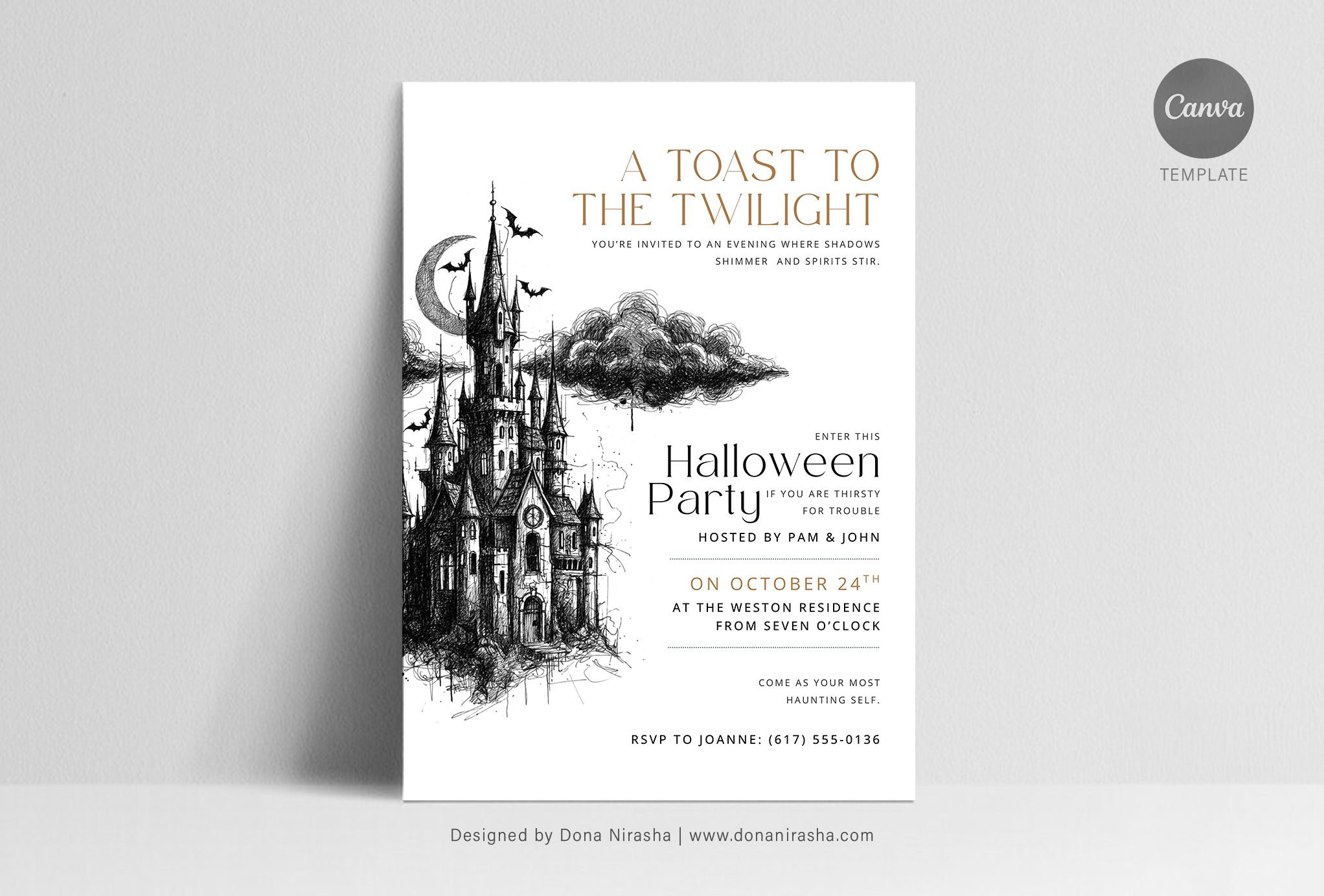 Halloween Canva Invitation - Temp 14
