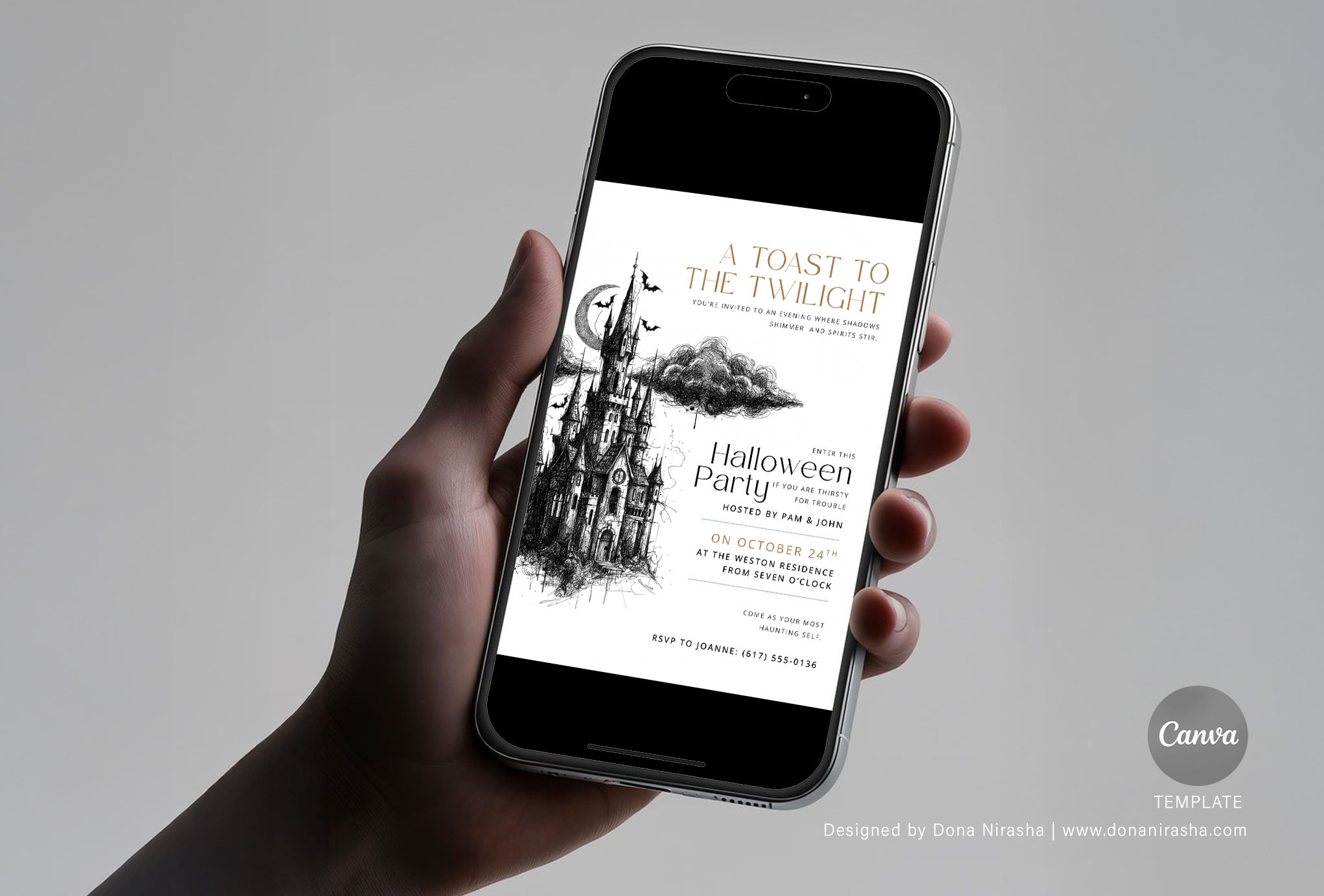 Halloween Canva Invitation - Temp 14