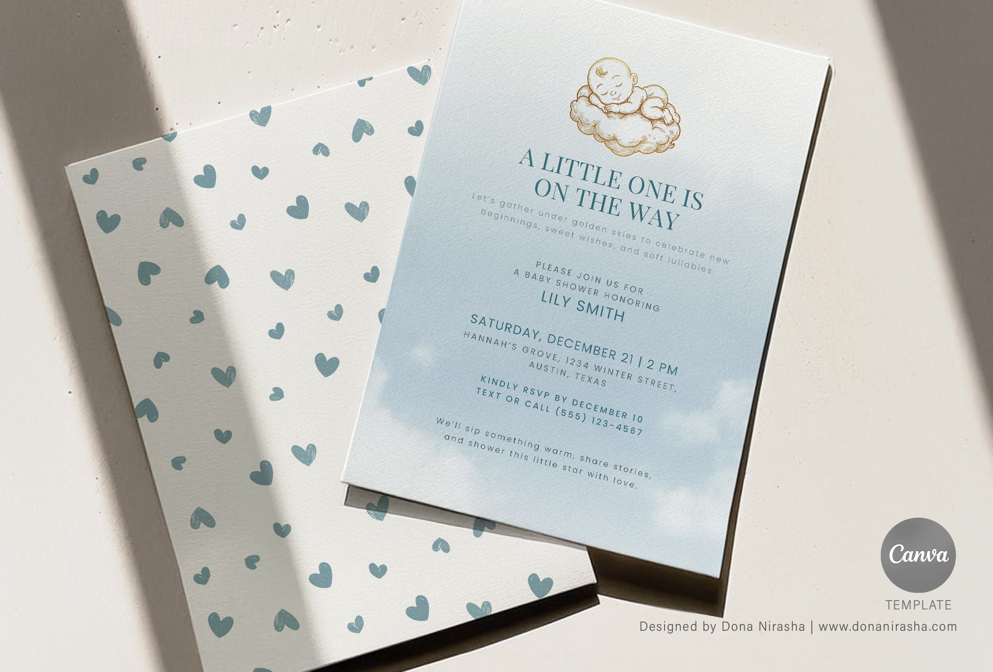 Baby Shower Invite Canva Temp - 31