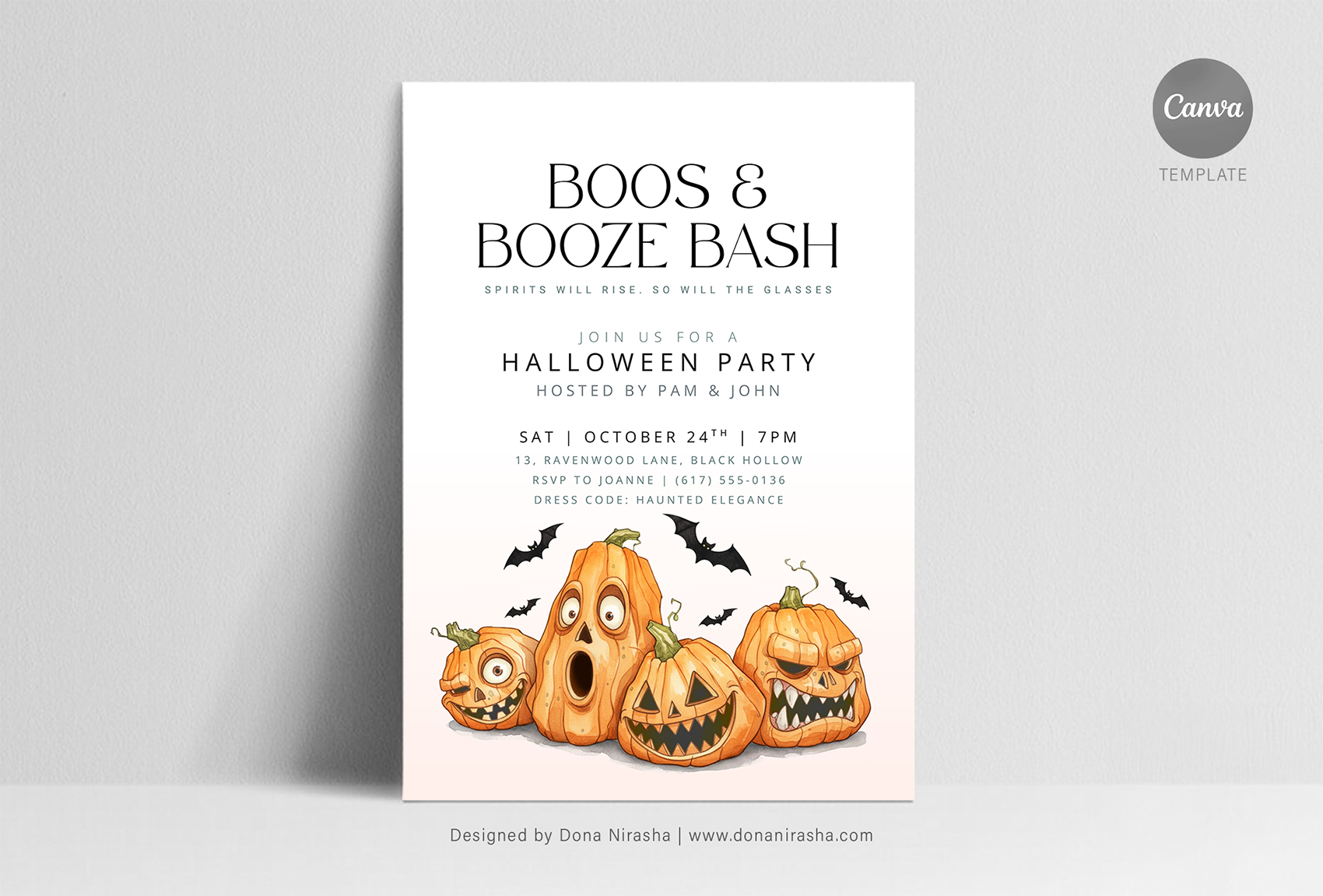 Halloween Canva Invitation - Temp 9