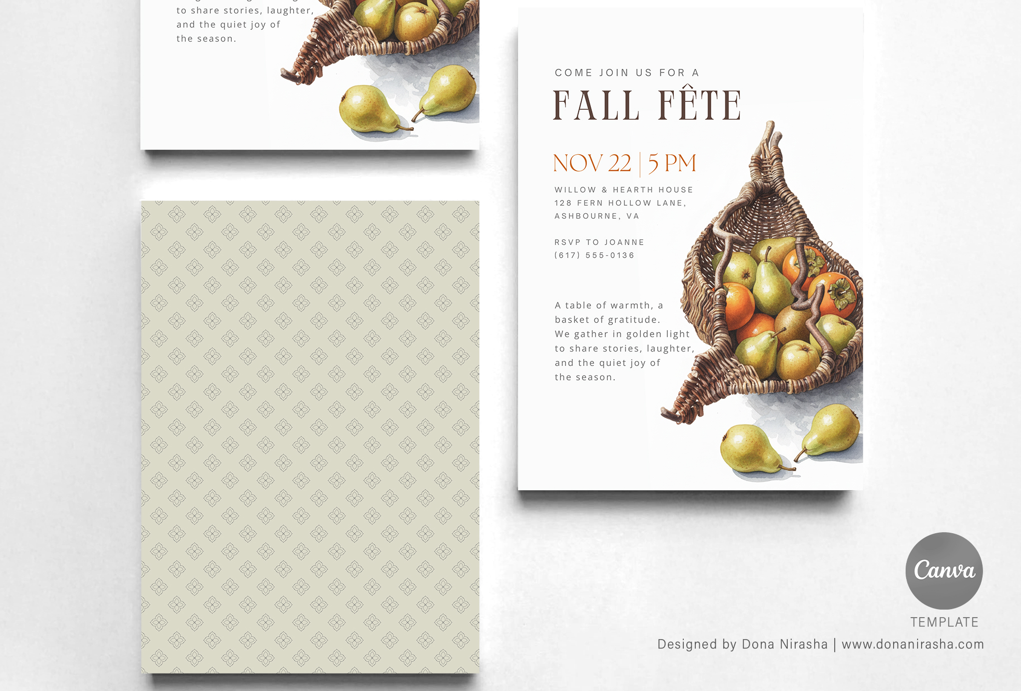Thanksgiving | Friendsgiving | Fall Fete Canva Invitation - Temp 20