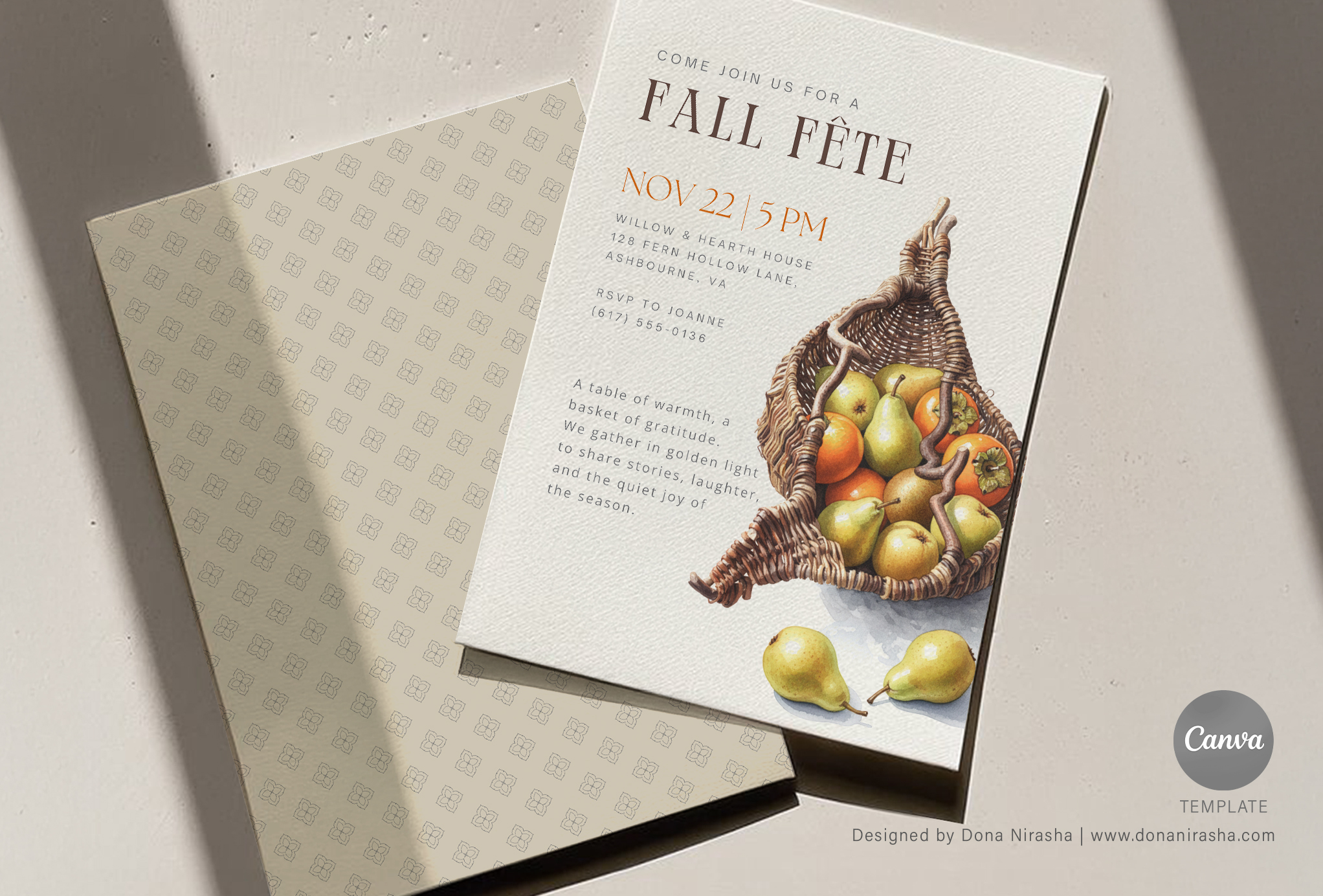 Thanksgiving | Friendsgiving | Fall Fete Canva Invitation - Temp 20