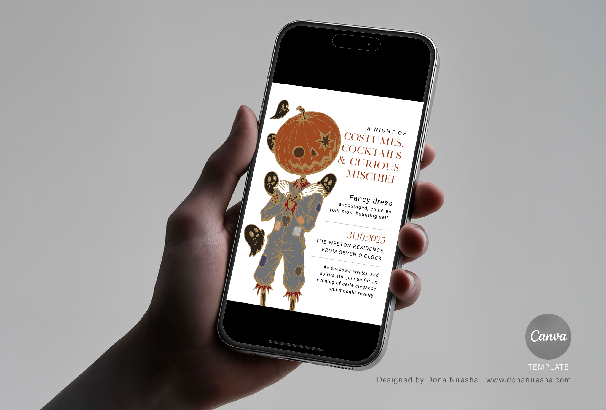 Halloween Canva Invitation - Temp 6