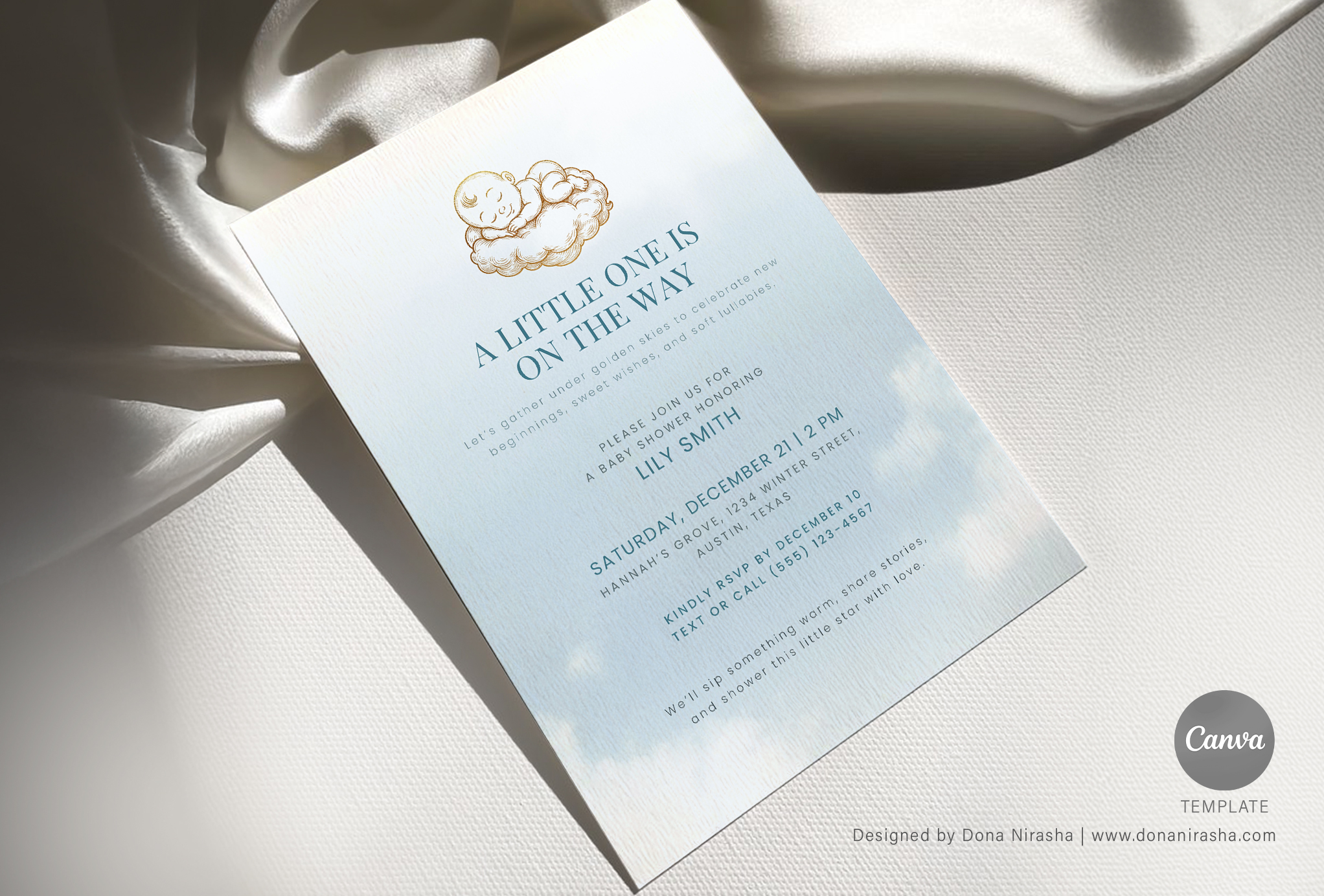 Baby Shower Invite Canva Temp - 31