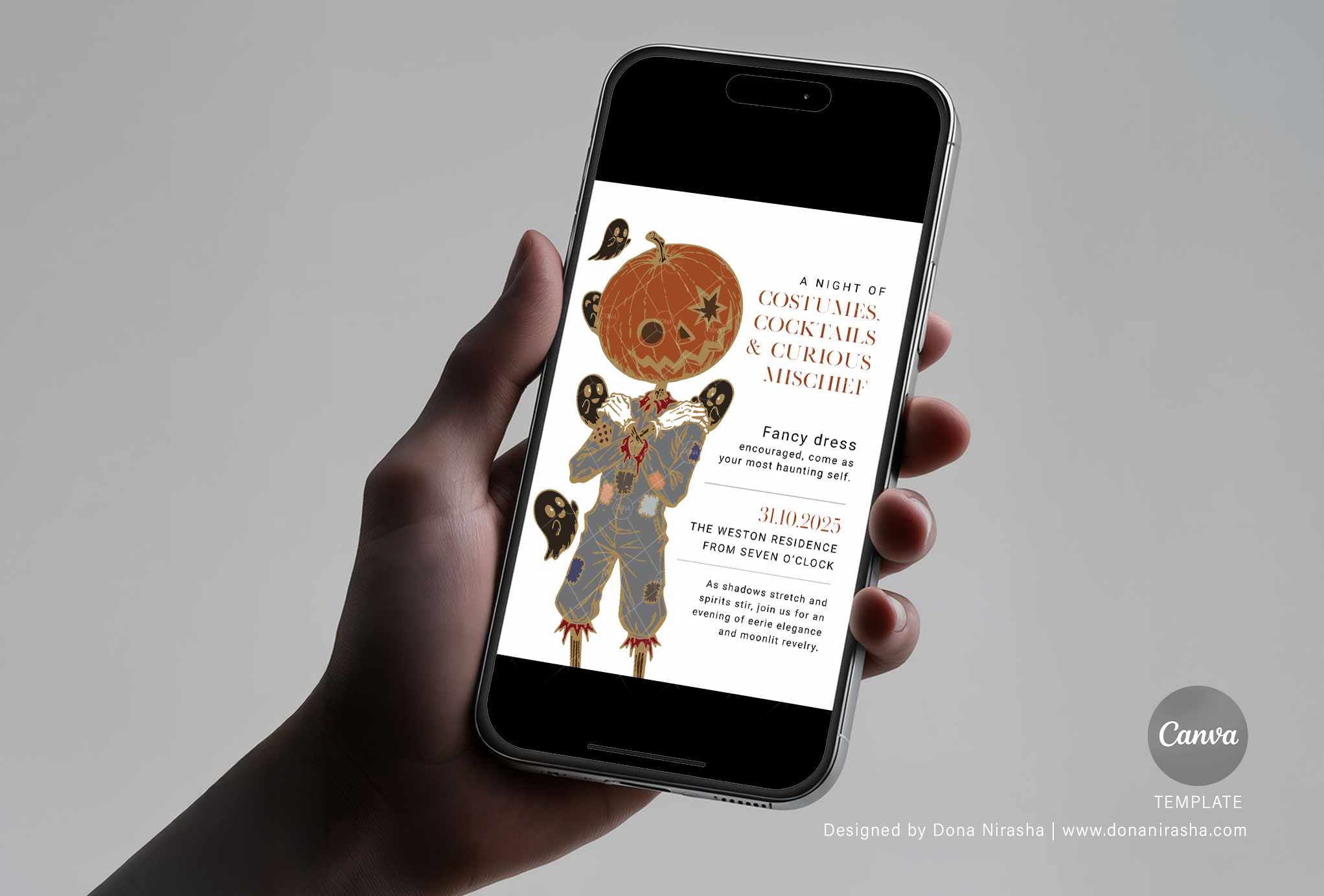 Halloween Canva Invitation - Temp 6