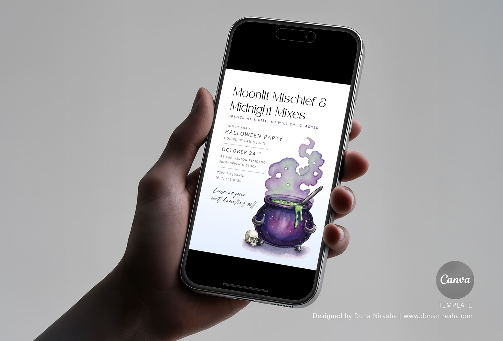 Halloween Canva Invitation - Template 8